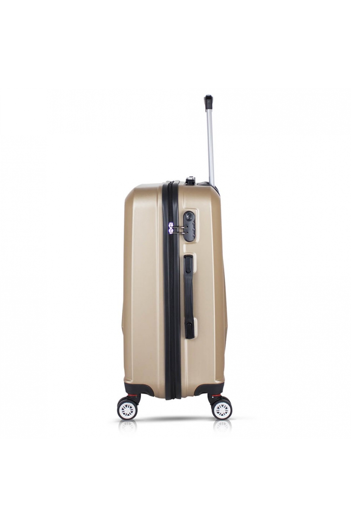 Diamond Abs Kabin Orta Büyük ve Makyaj Boy Gold 4'lü Travel Valiz