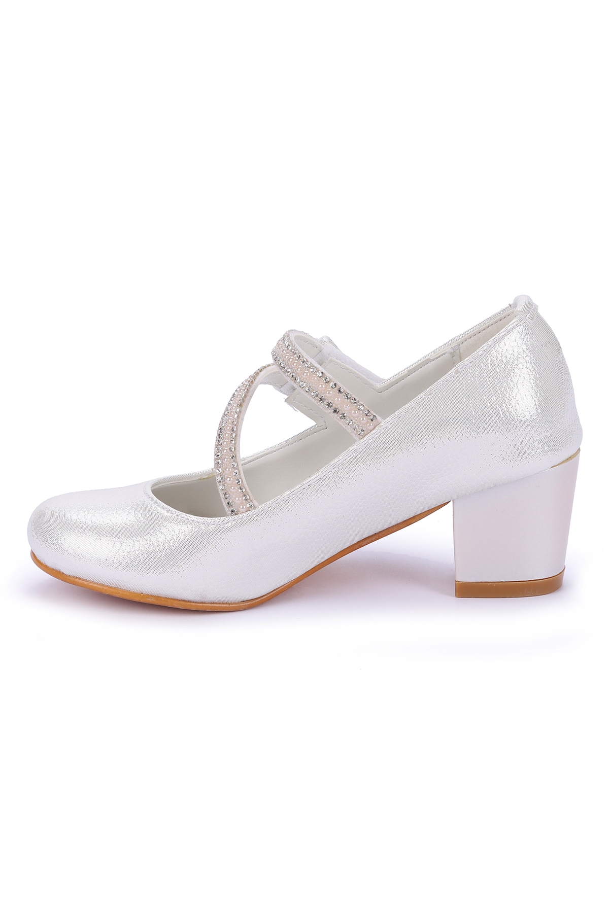 Aisha Günlük Kız Çocuk 4 Cm Topuklu Abiye Ayakkabı Sedef - Görsel 6