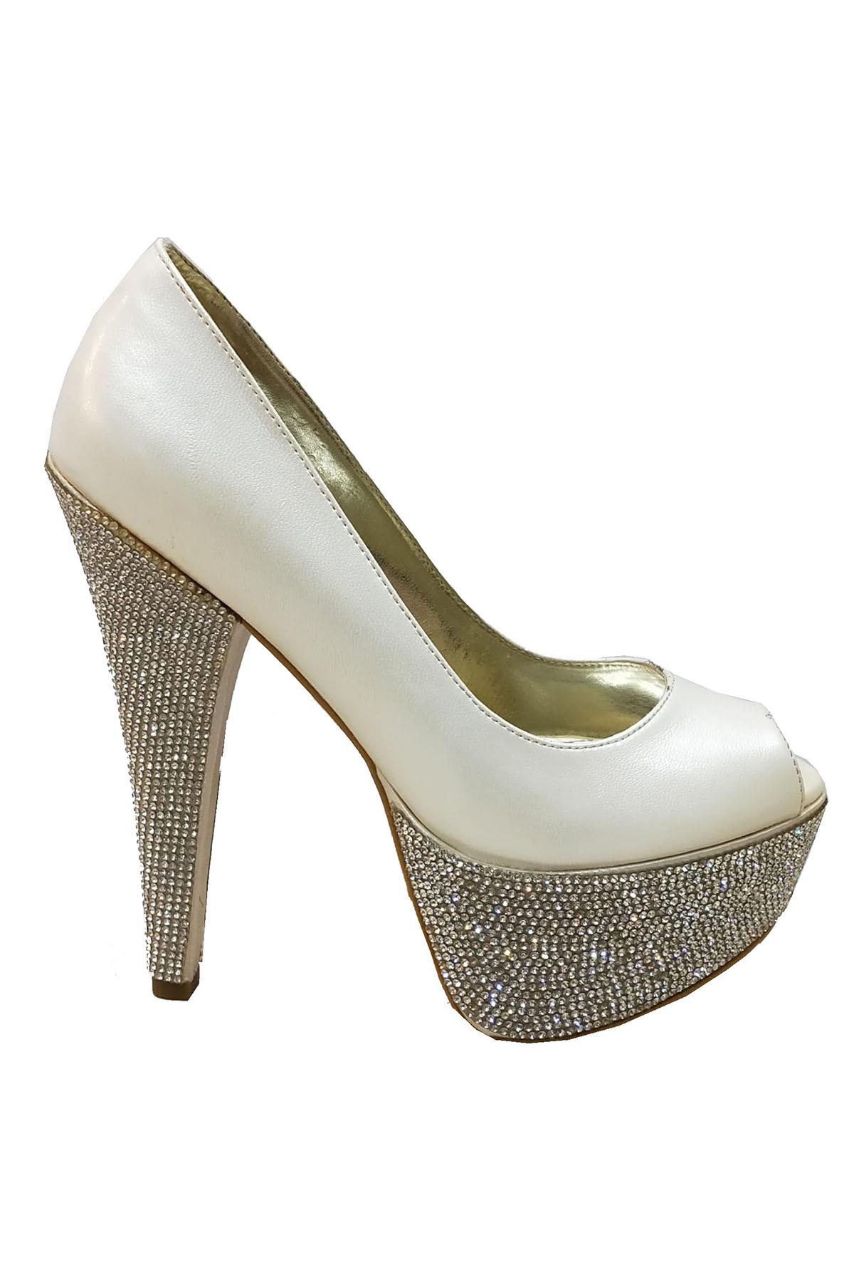 Smilee 4126 Platform Topuklu Kadın Abiye Ayakkabı - Görsel 3