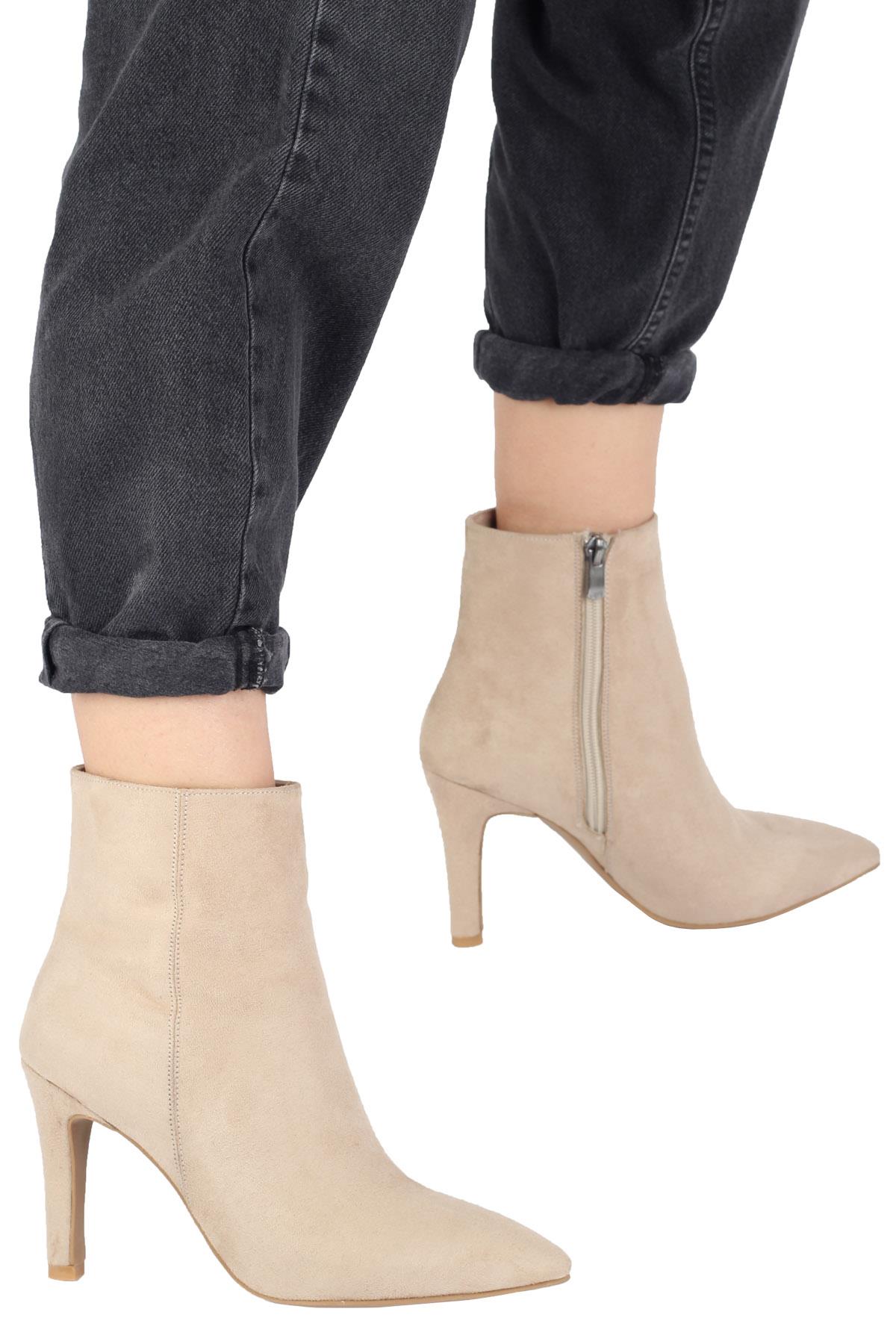Ten Süet Bootie İnce Topuklu Bot - Nairobi - Görsel 2