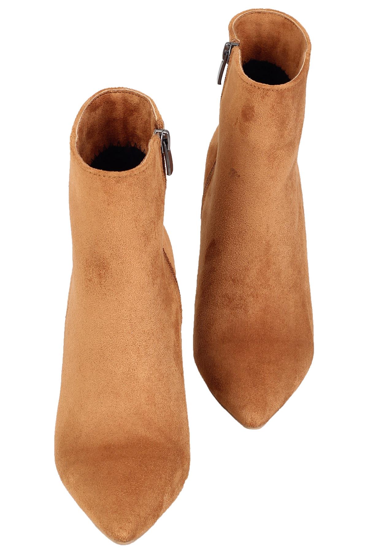 Taba Süet Bootie İnce Topuklu Bot - Nairobi - Görsel 4