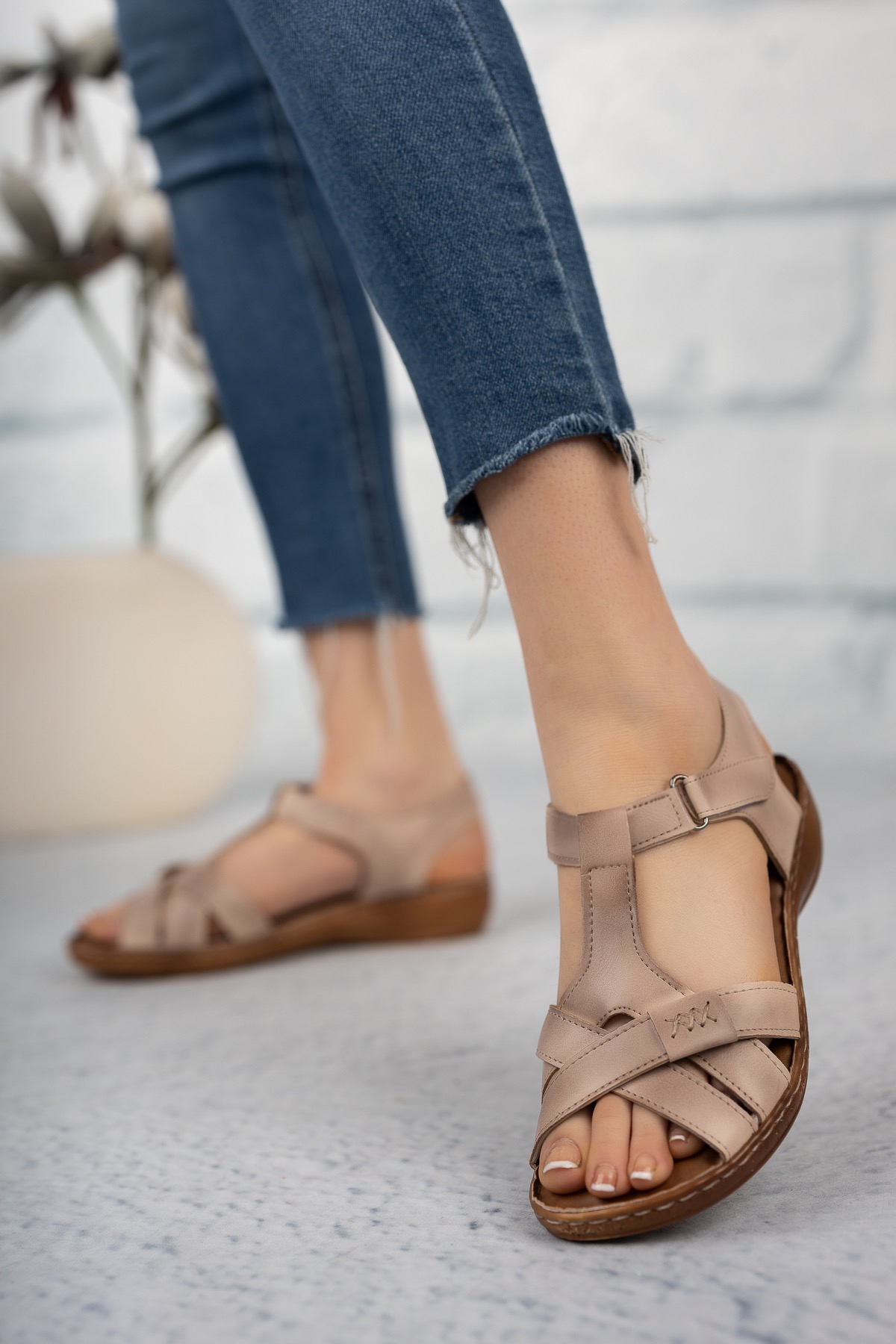 Marianna Anatomik Ortopedik Rahat Kadın Terlik Sandalet - Görsel 3