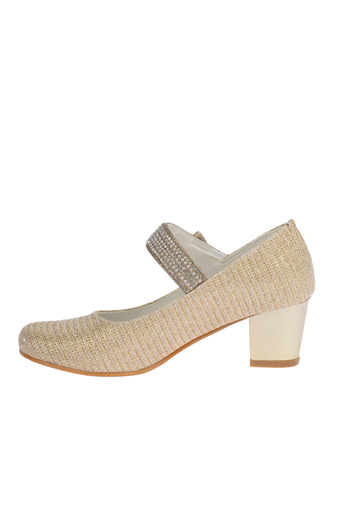 Kiko 752 Çupra Günlük Kız Çocuk 4 Cm Topuk Babet Ayakkabı ALTIN - Görsel 4