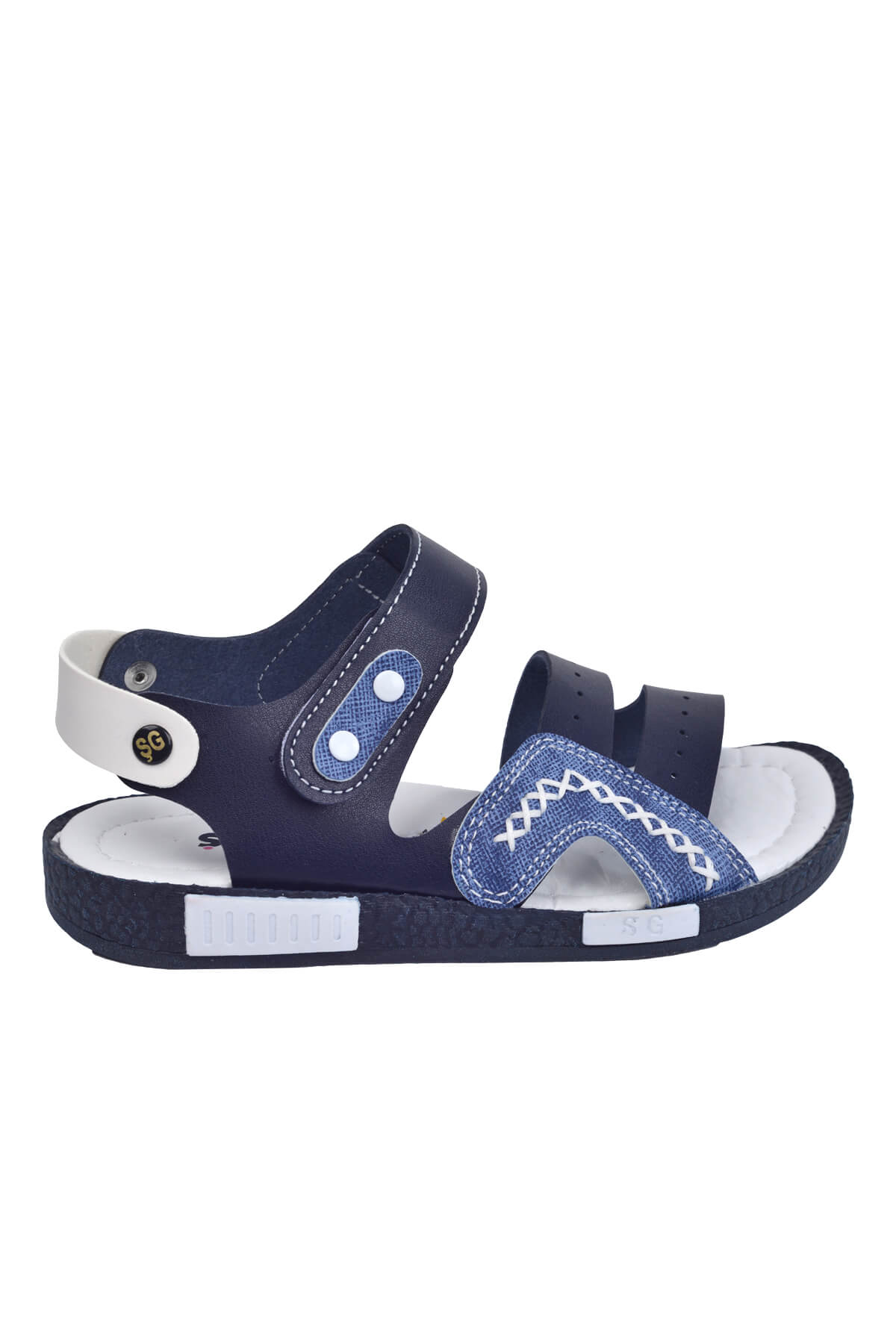 Kiko Şb 2498-07 Erkek Çocuk Sandalet Terlik Siyah-Mavi - Görsel 3