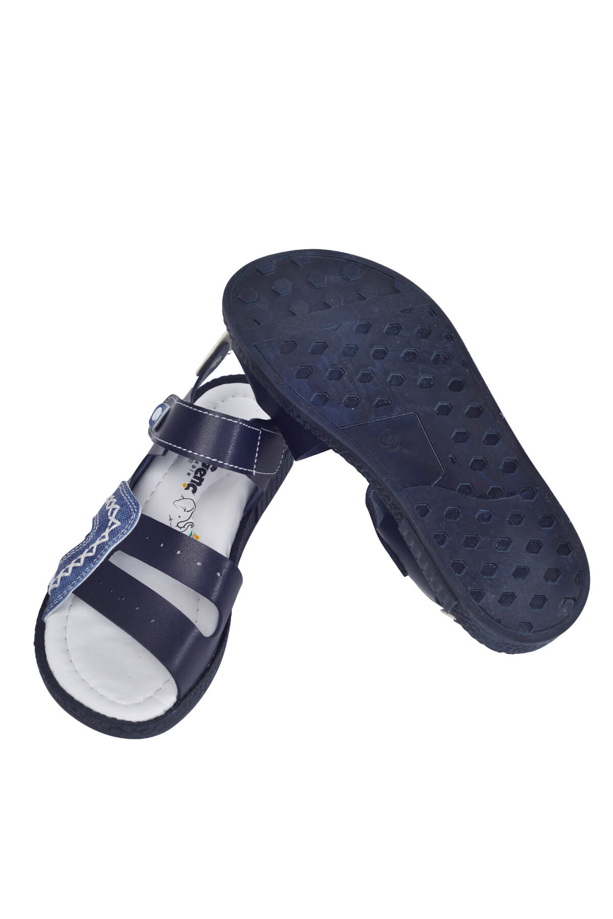 Kiko Şb 2498-07 Erkek Çocuk Sandalet Terlik Siyah-Mavi - Görsel 5