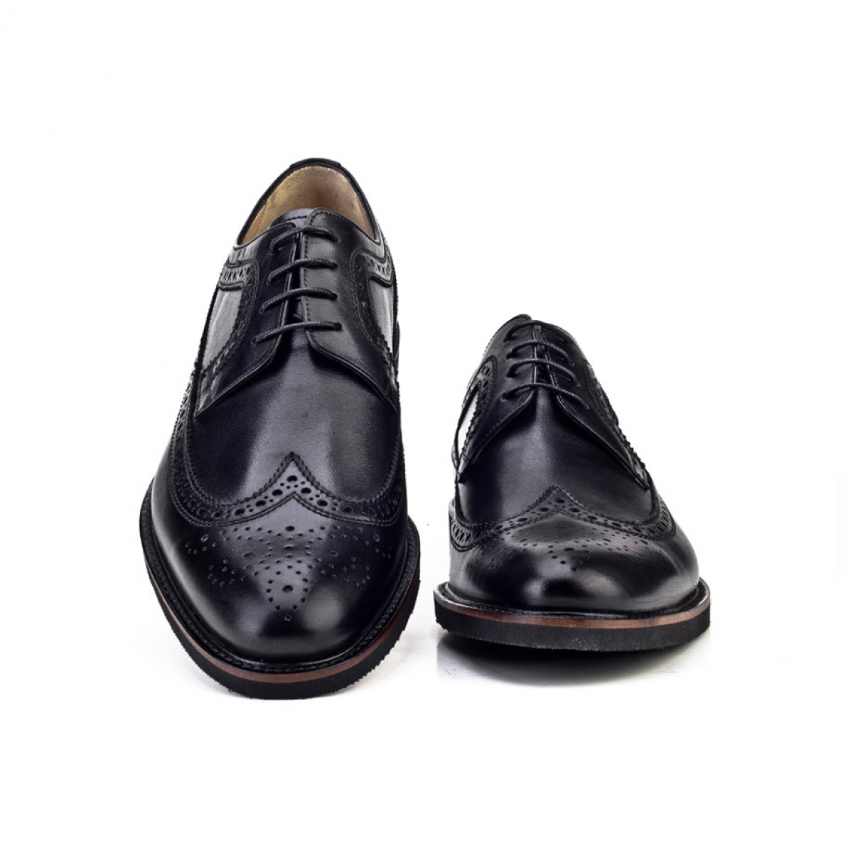 Flo Hakiki Deri Siyah Bağcıklı Erkek Klasik Ayakkabı. 7
