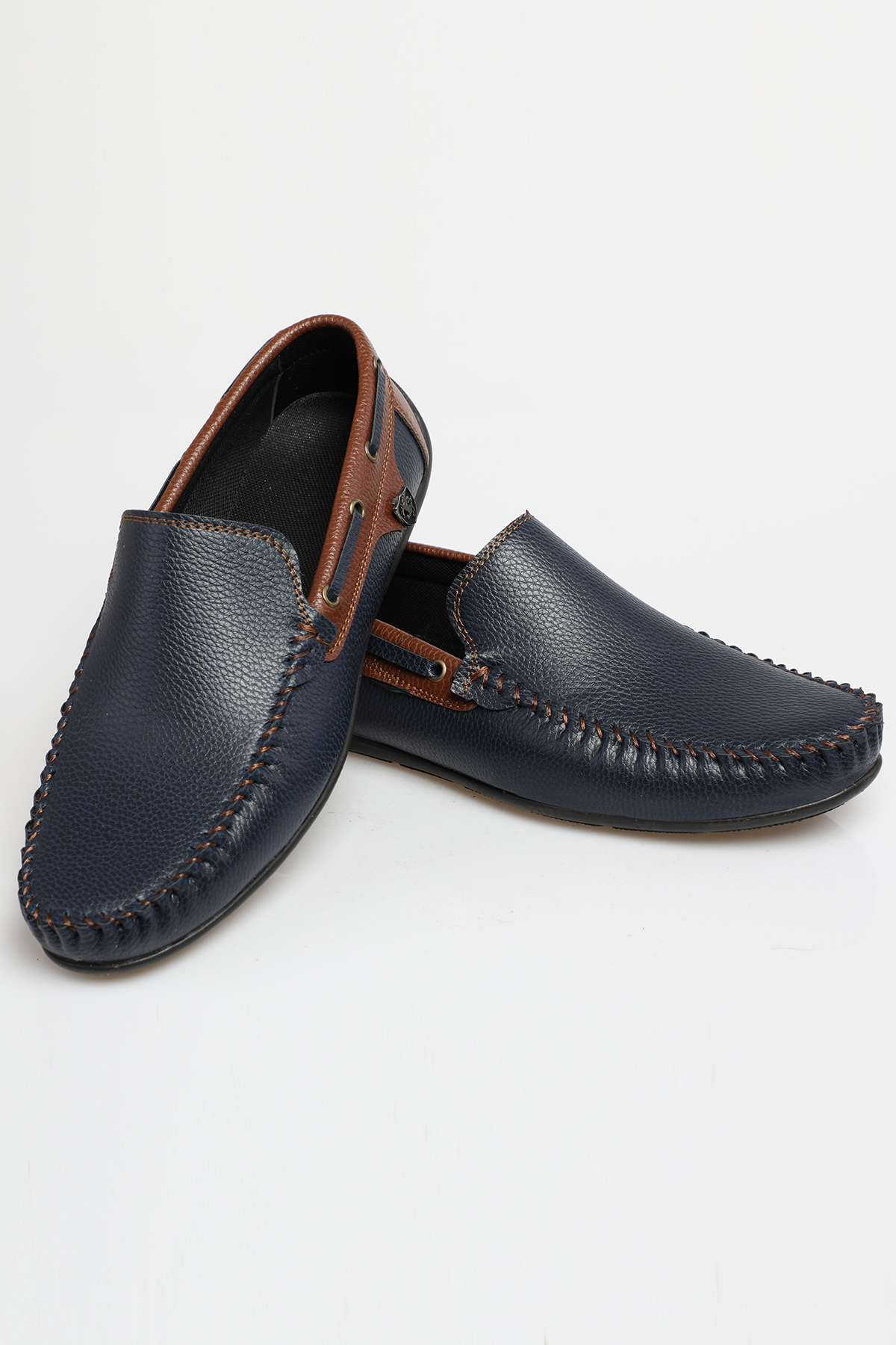 Erkek Rog Loafer Ayakkabı Rog Lacivert Taba - Görsel 7