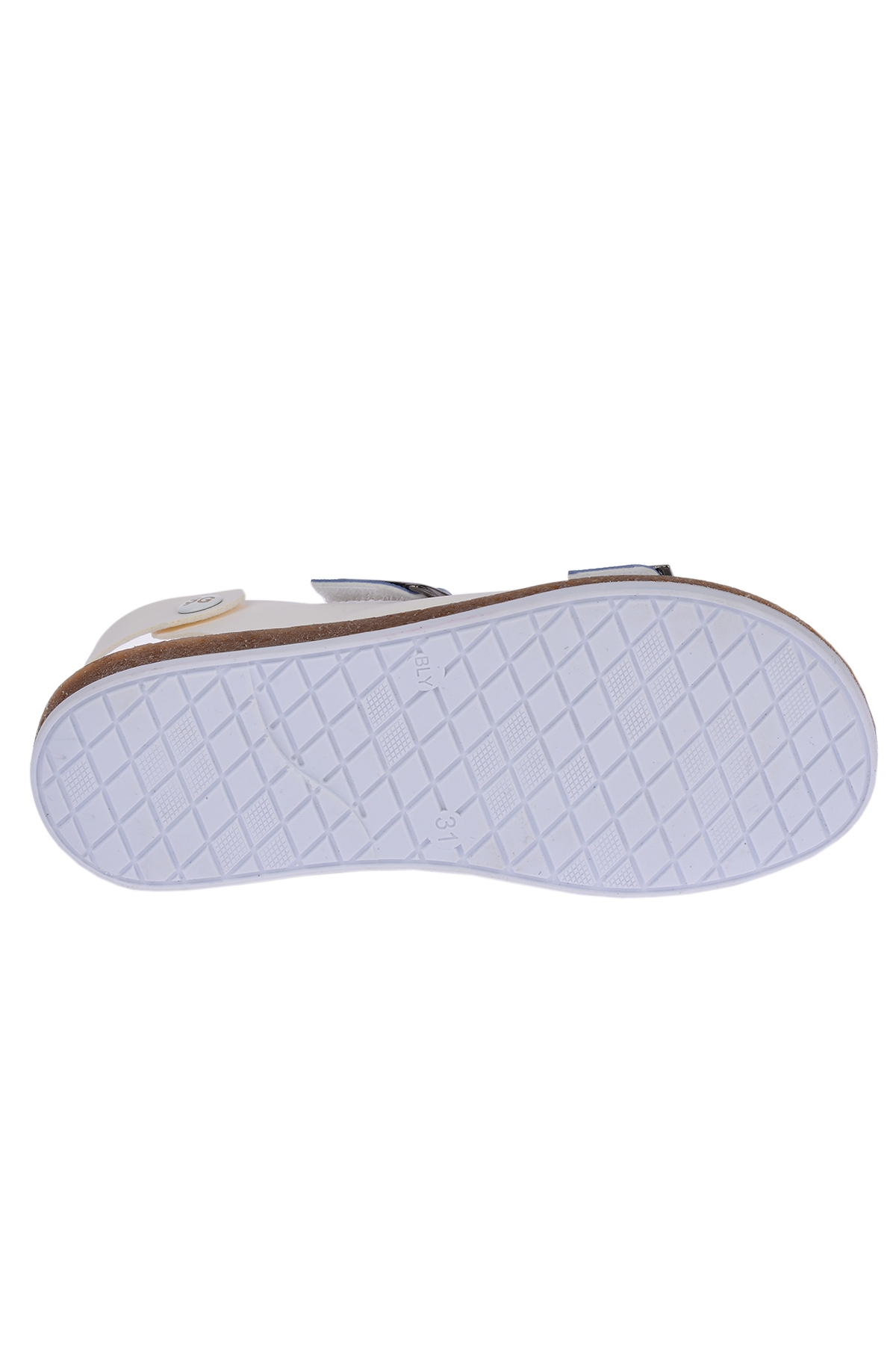 Kiko Şb 2330-39 Erkek Çocuk Sandalet Terlik Beyaz Lacivert - Görsel 5