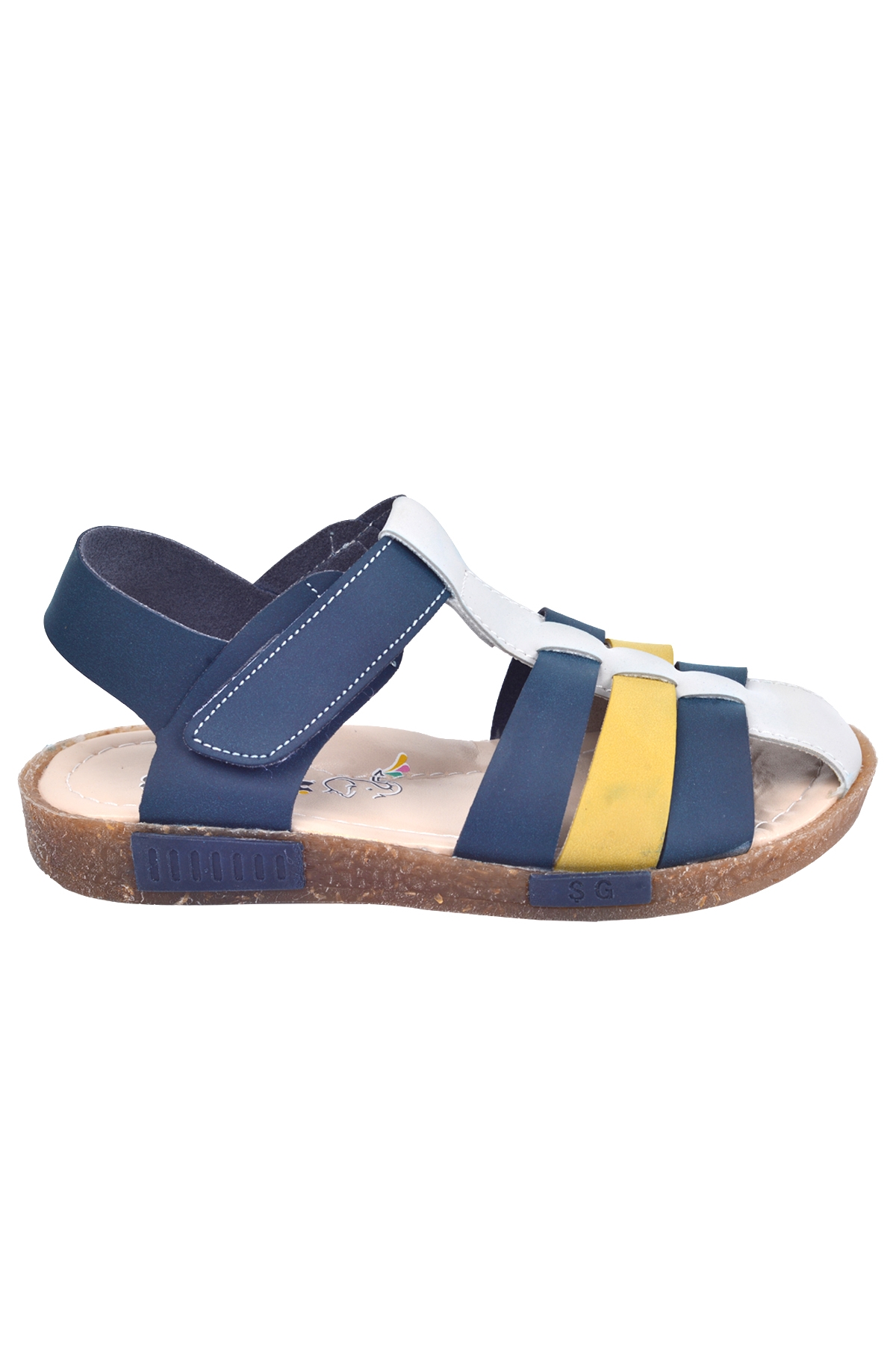 Kiko Şb 2479-87 Erkek Çocuk Sandalet Terlik Lacivert-Sarı - Görsel 3