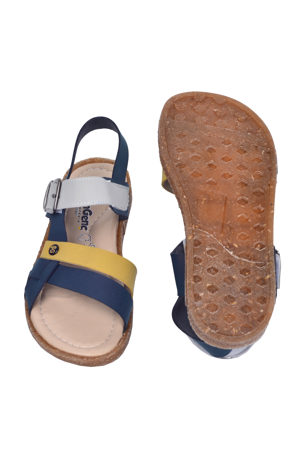 Kiko Şb 2517-26 Erkek Çocuk Sandalet Terlik Lacivert-Sarı - Görsel 5