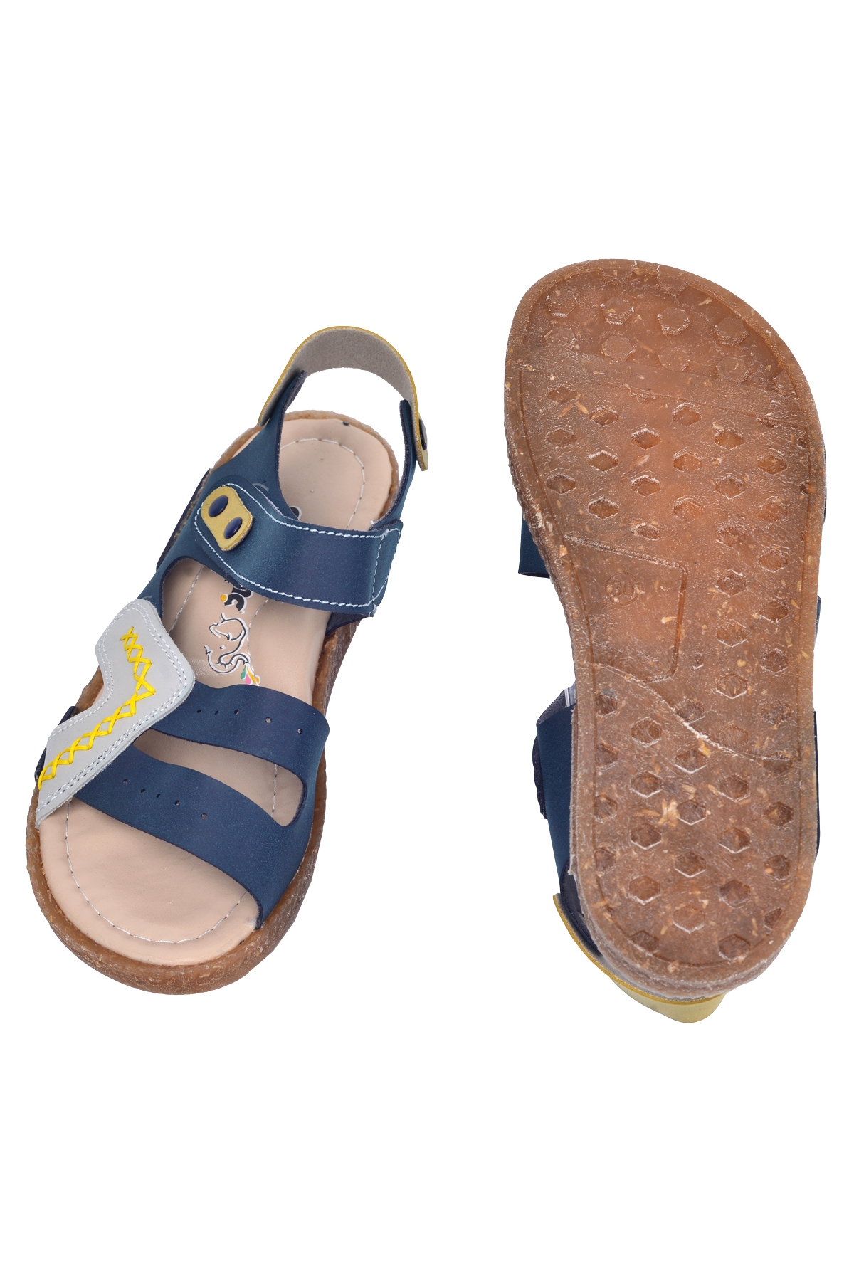 Kiko Şb 2498-07 Erkek Çocuk Sandalet Terlik Lacivert-Gri - Görsel 5