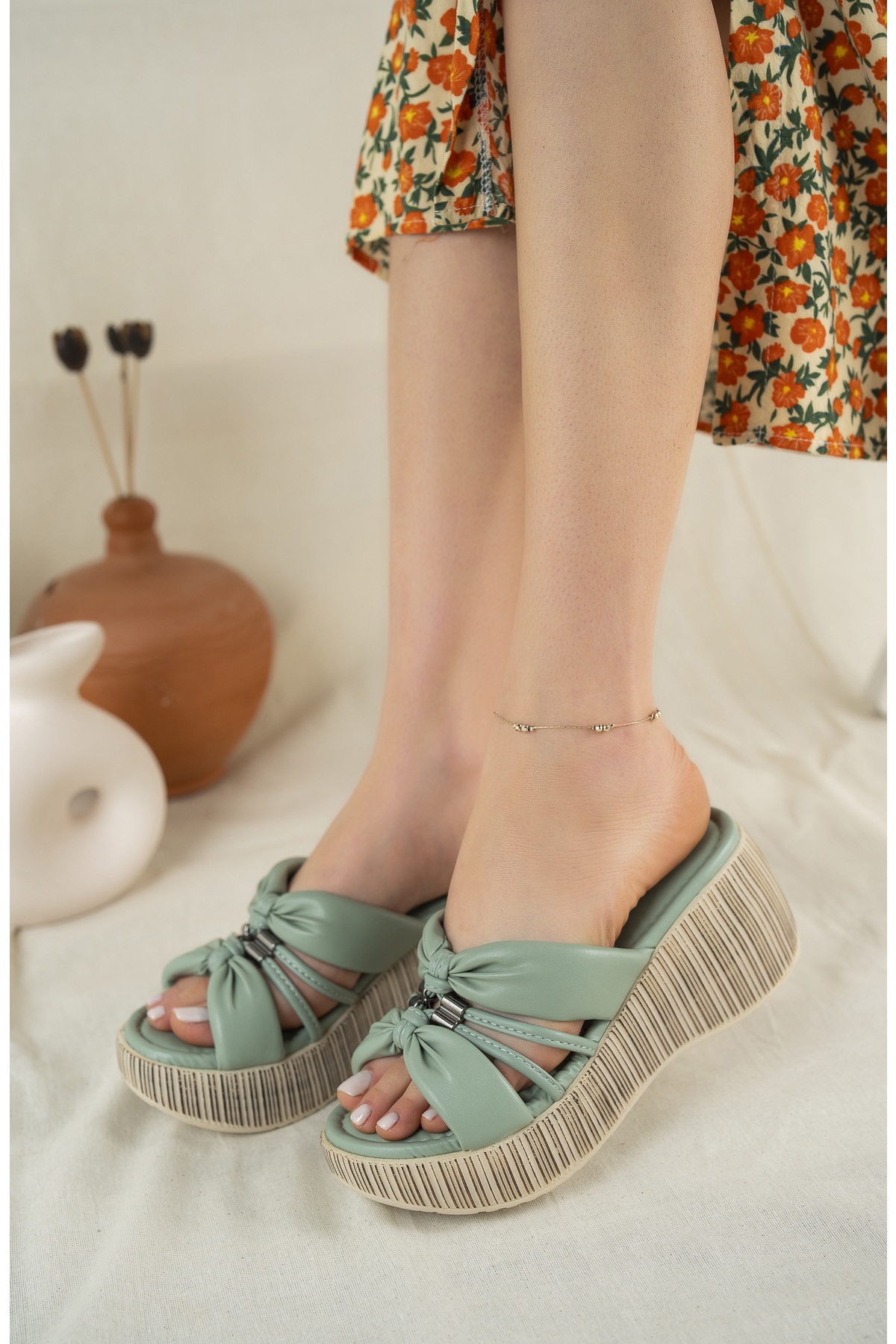 Vanessa Fashion Anatomik Ortopedik Kadın Terlik - Görsel 4