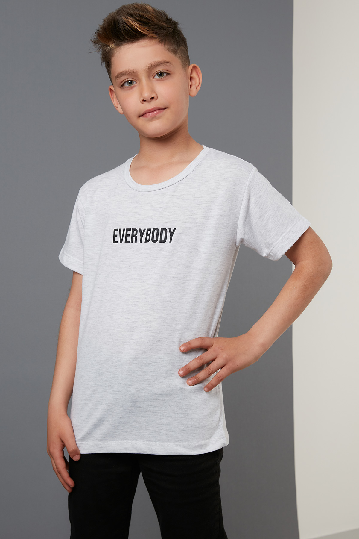 Erkek Çocuk T Shirt 6211016 GRİ MELANJ