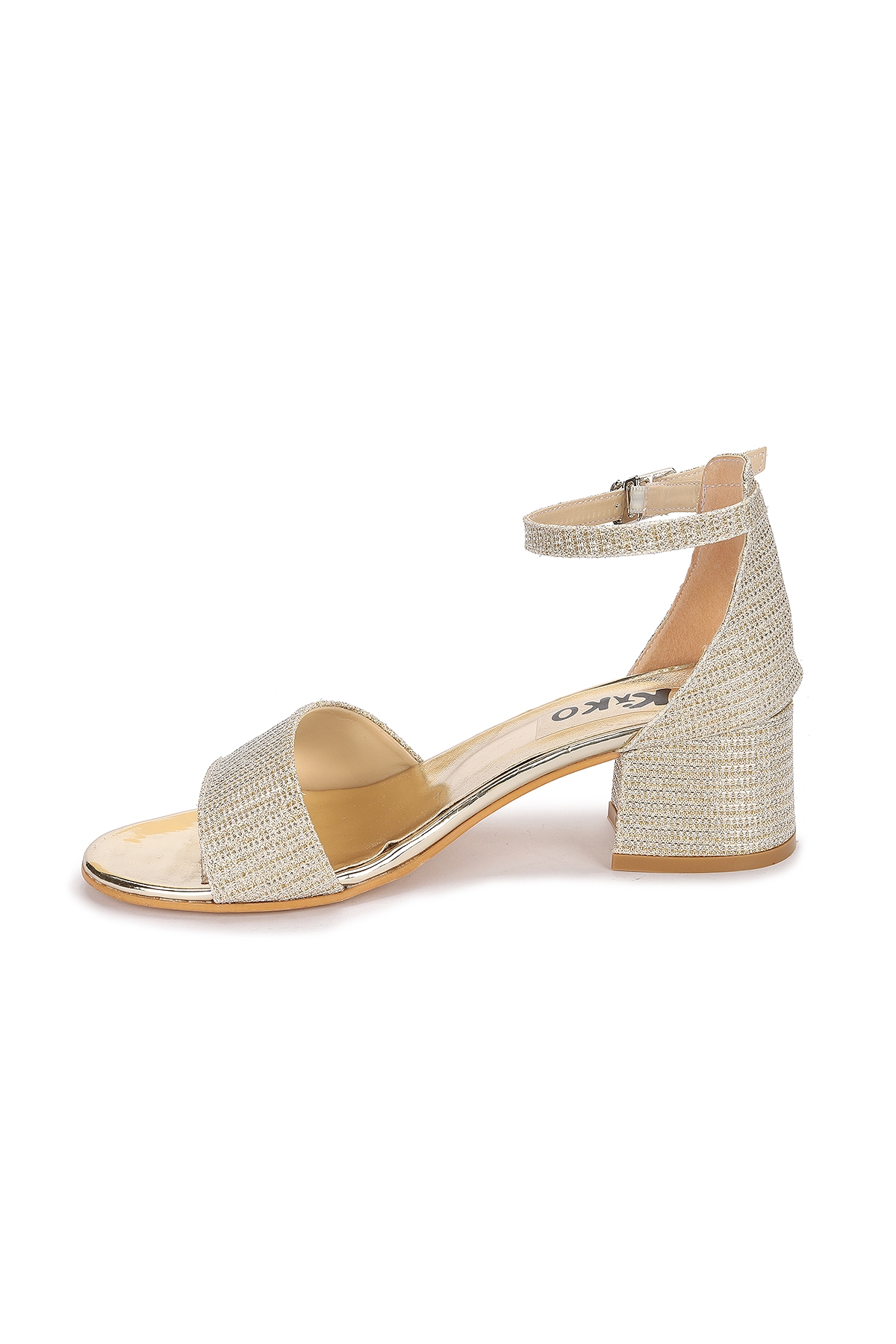 Kiko 769 Çupra Günlük Kız Çocuk 3 Cm Topuk Sandalet Ayakkabı ALTIN - Görsel 4