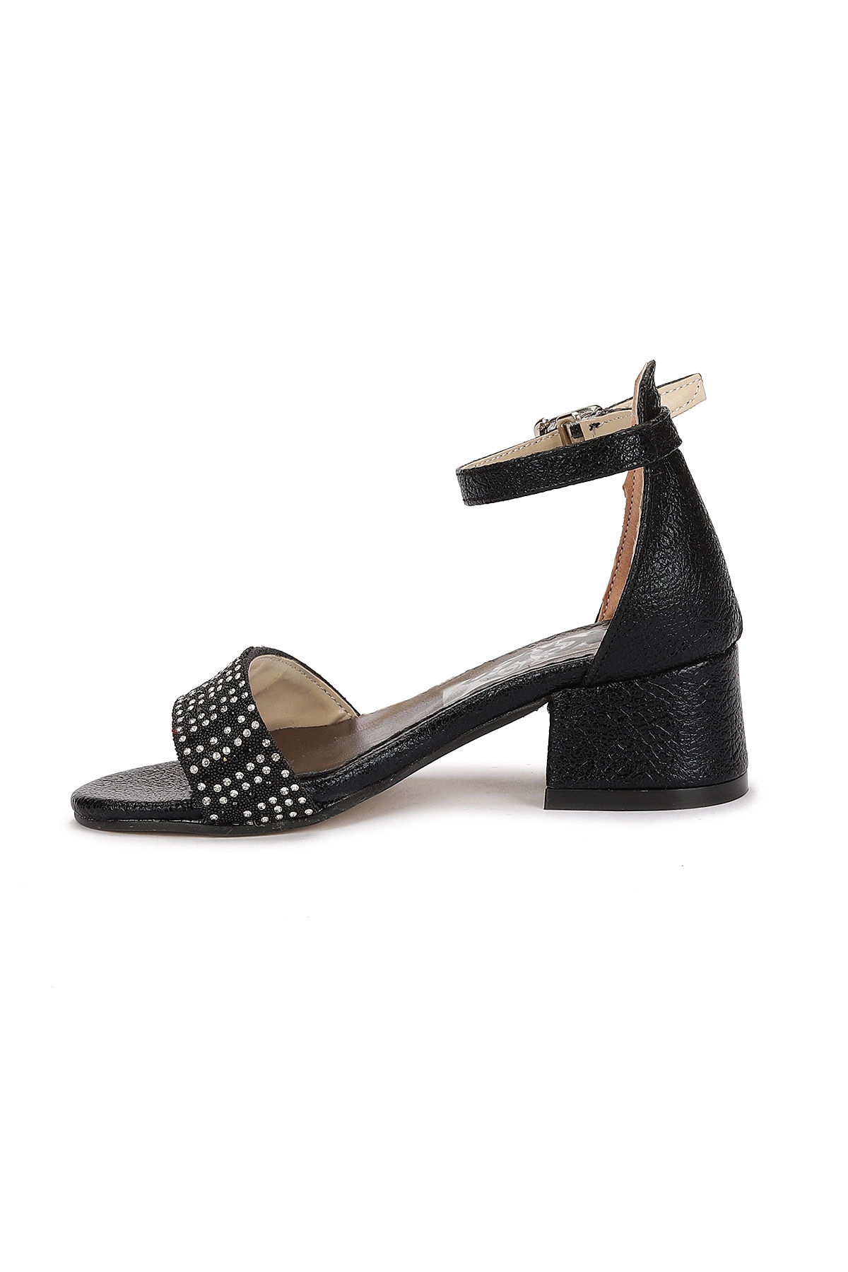 Kiko 765 Çatlak Günlük Kız Çocuk 3 Cm Topuk Sandalet Ayakkabı SİYAH - Görsel 6