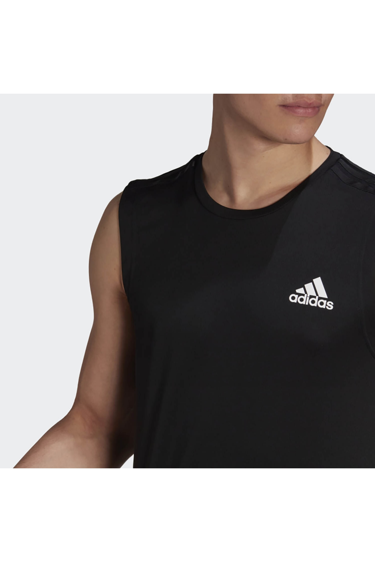 adidas AEROREADY Designed To Move Sport 3-Stripes Tank Top - Black | adidas  Australia