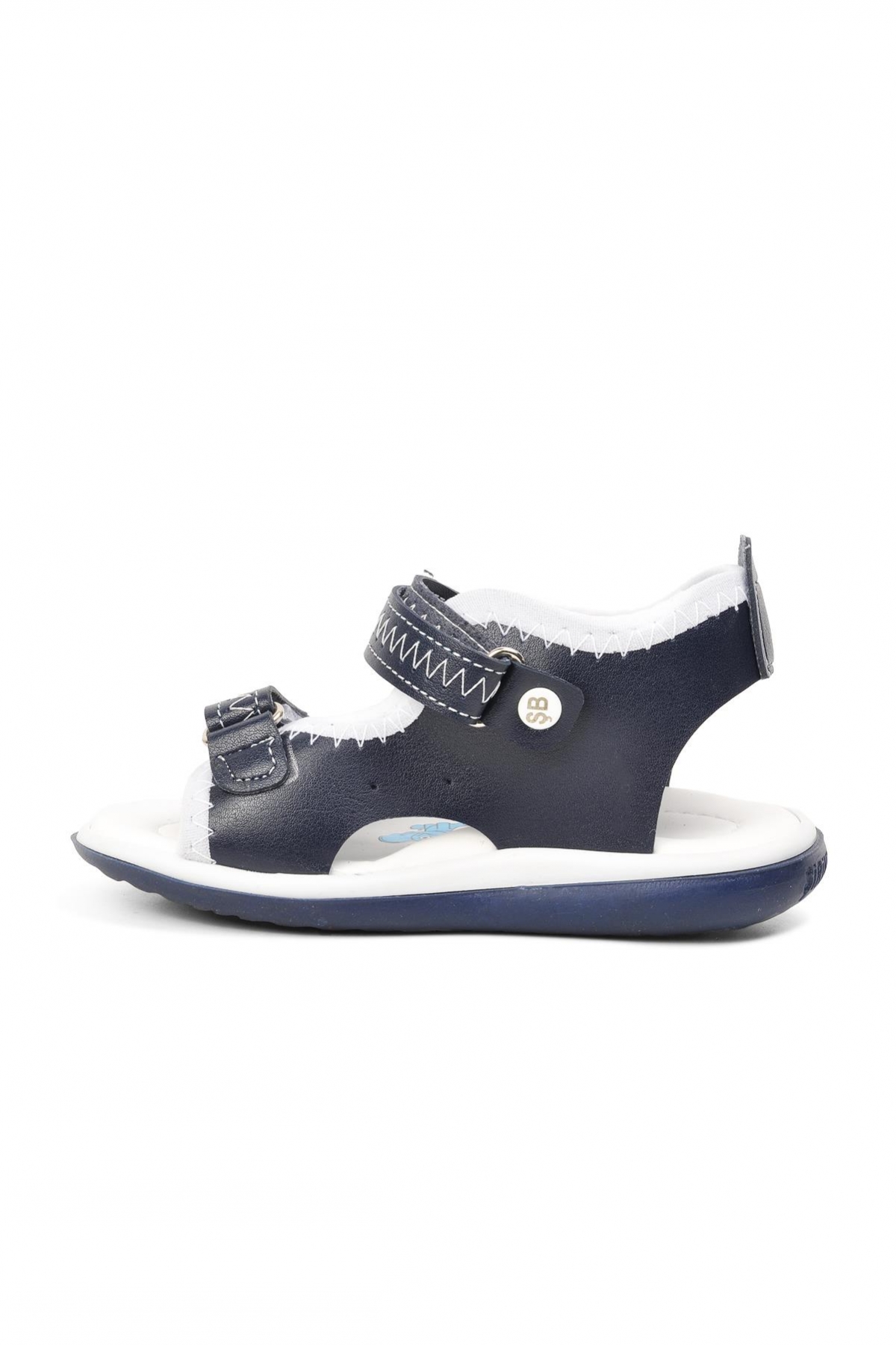 22Y05 Lacivert-Kırmızı-Beyaz Comfort Erkek Çocuk Sandalet - Görsel 3