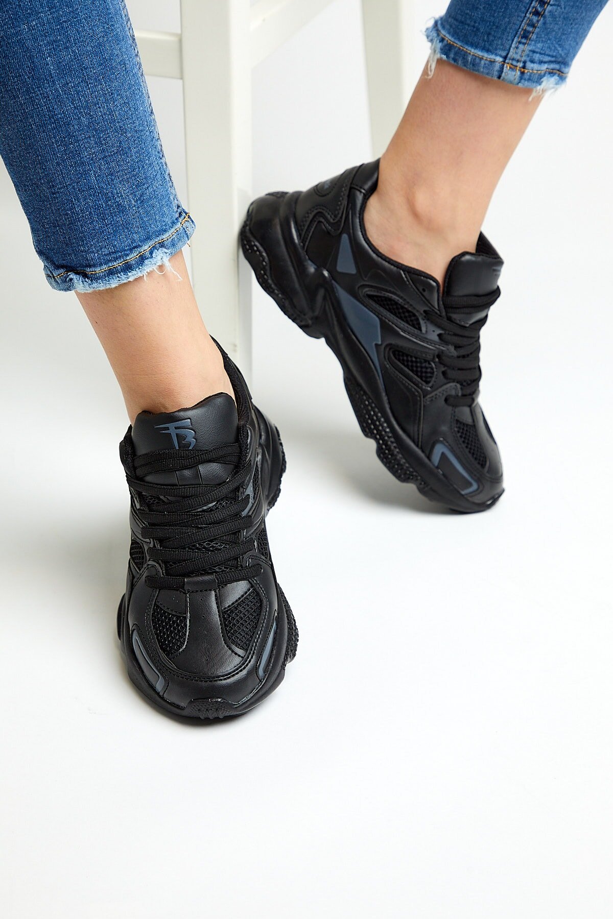Unisex Siyah Spor Ayakkabı Tb252 - Görsel 5