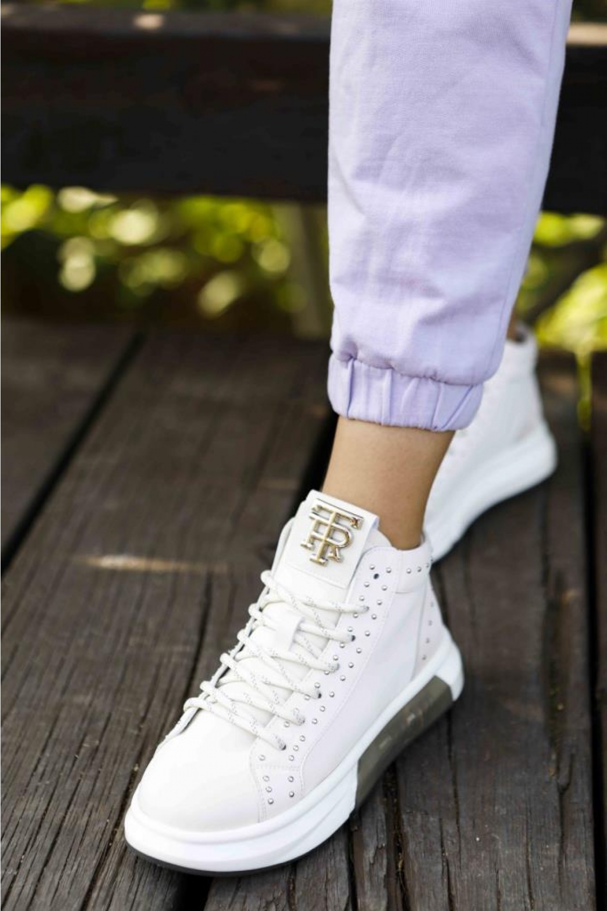 20K329-1 Yüksek Taban Bayan Spor Bot - Görsel 5