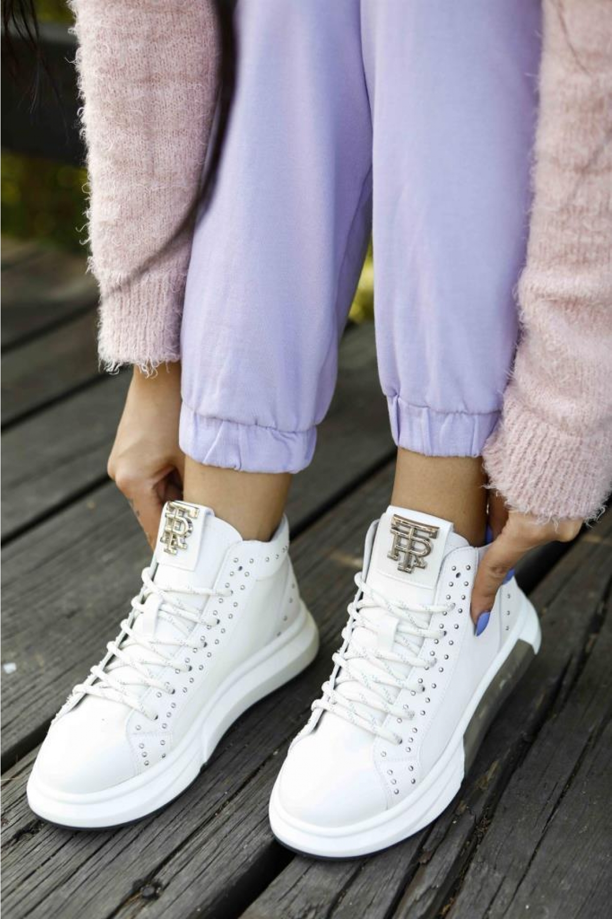 20K329-1 Yüksek Taban Bayan Spor Bot - Görsel 2