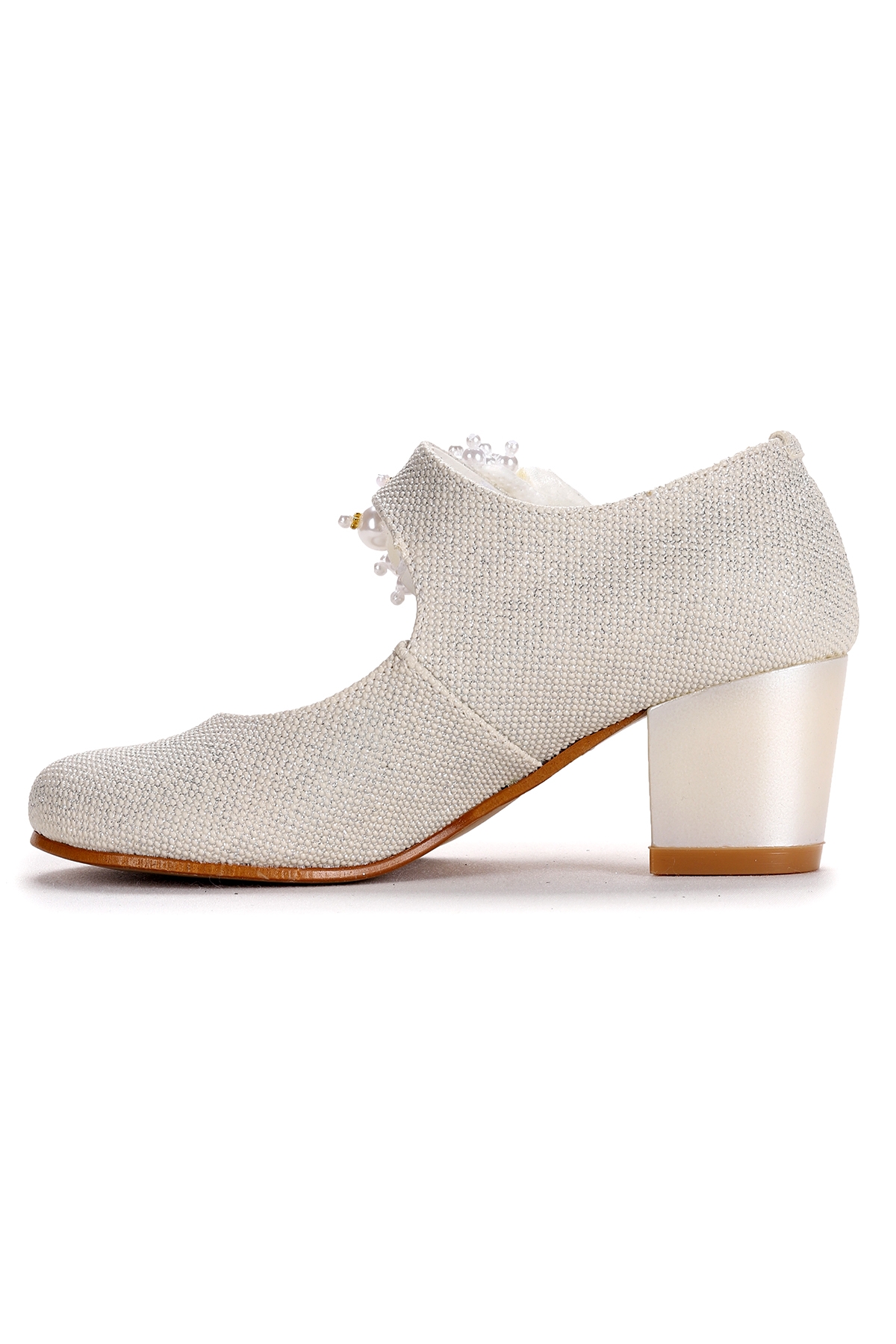 Angelina Günlük Kız Çocuk 4 Cm Topuklu Abiye Ayakkabı Sedef - Görsel 6