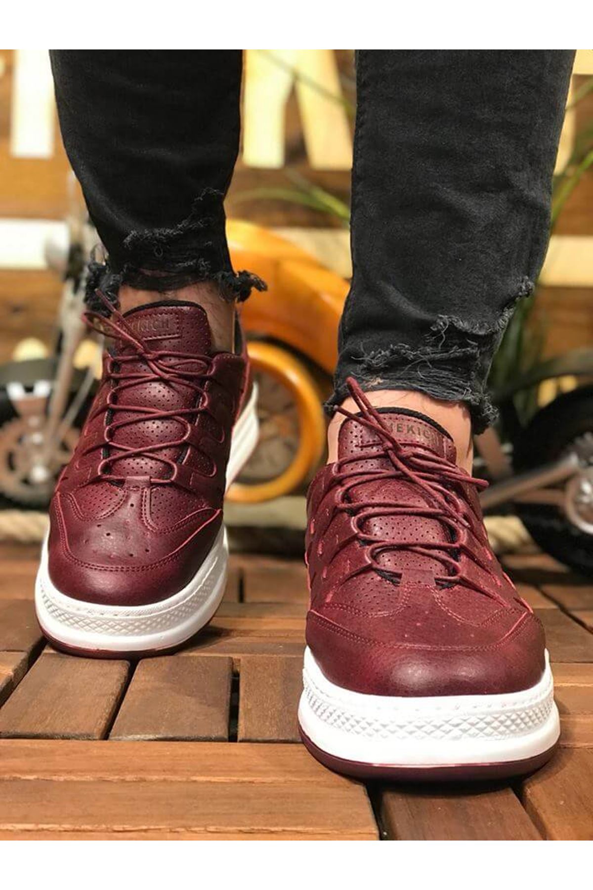 CH040 CBT C-Rey Erkek Ayakkabı BORDO - Görsel 3