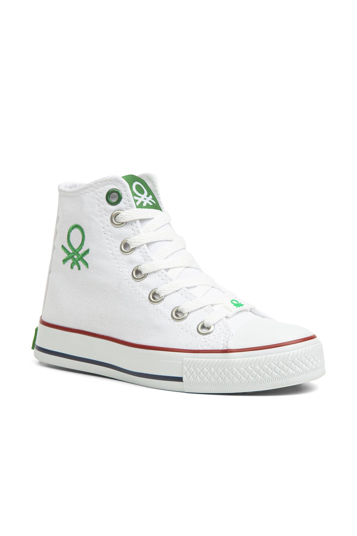 Benetton Benetton ® | BN-30686-3374 Beyaz - Çocuk Spor Ayakkabı Sneaker | Flo Beyaz - 3. görsel