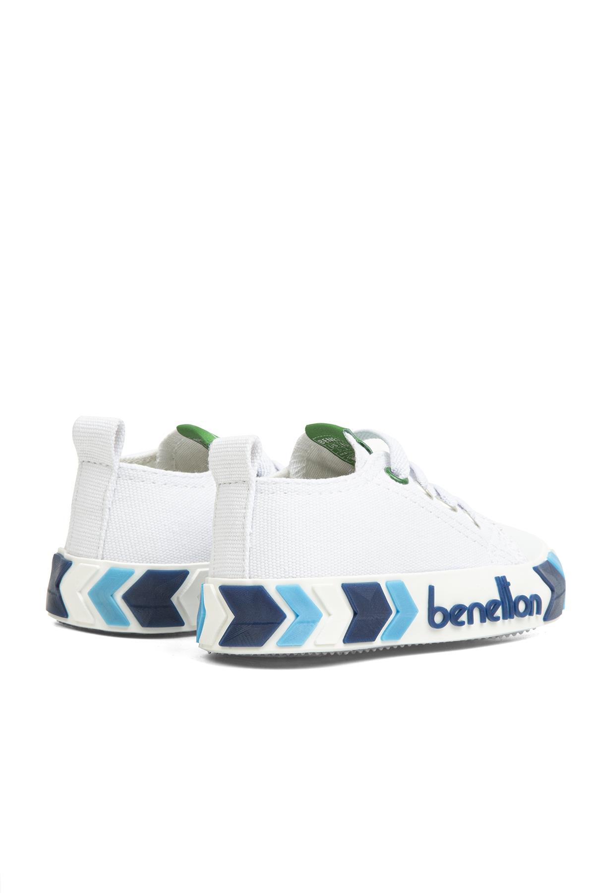 ® | BN-30642 - 3394 Beyaz Lacivert - Çocuk Spor Ayakkabı - Görsel 4