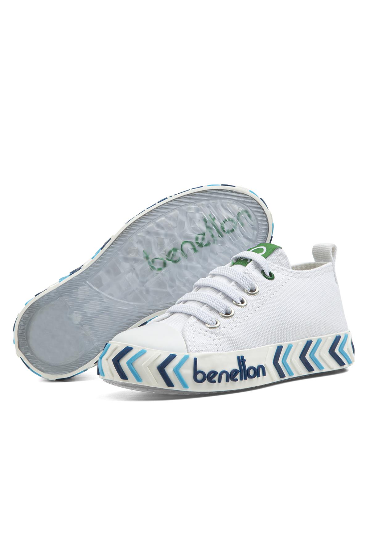 ® | BN-30640 - 3394 Beyaz Mavi - Çocuk Spor Ayakkabı - Görsel 3