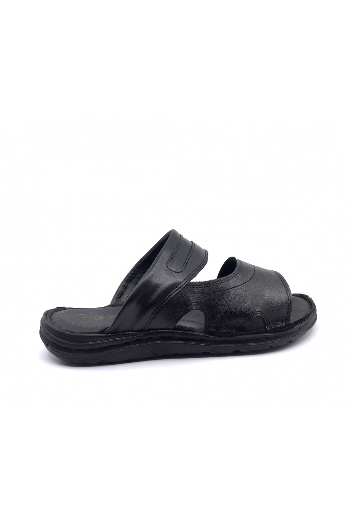3511 Confort Deri Siyah Erkek Terlik - Görsel 6