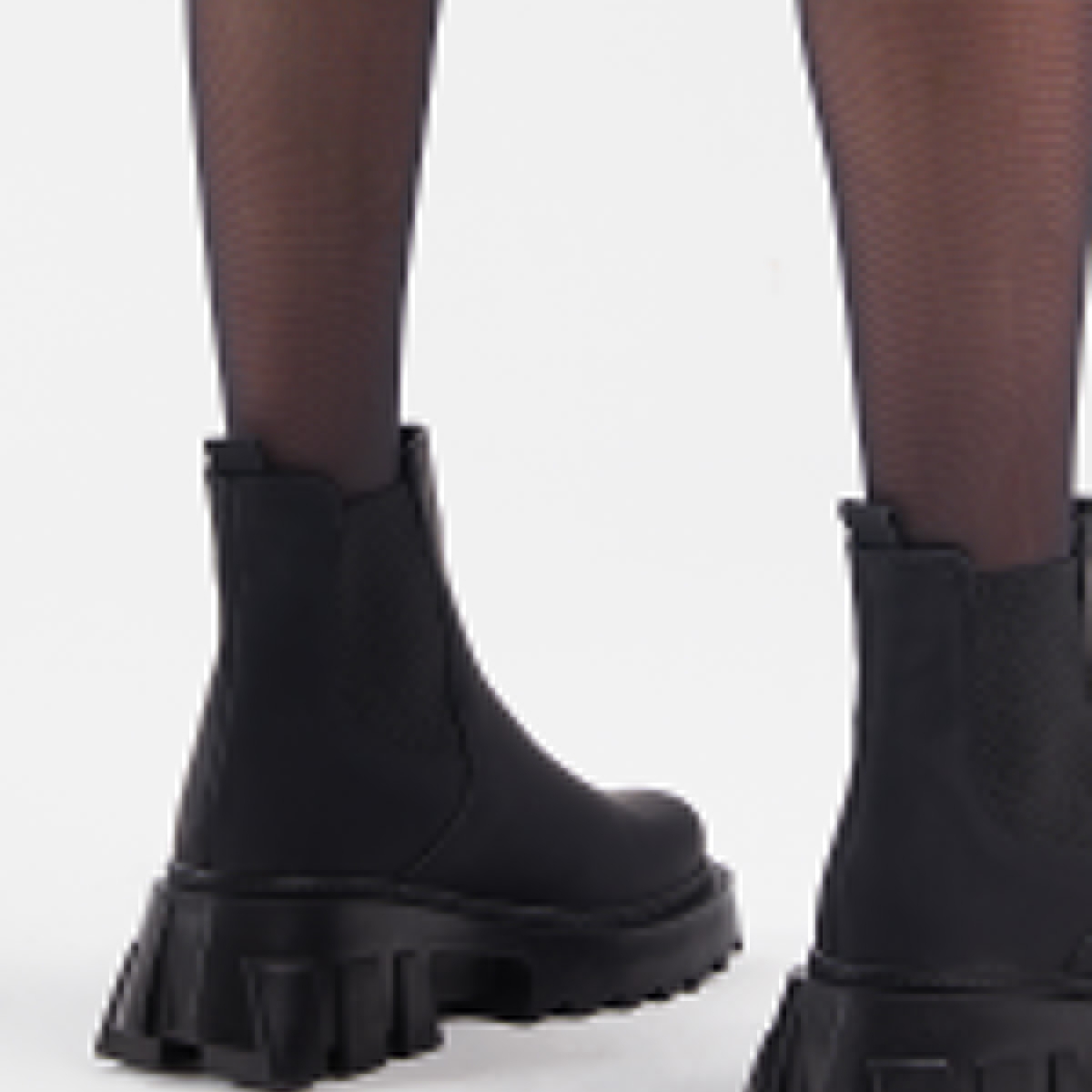 Kadın Siyah Cilt Lastikli Rahat Kalıp Bot - Görsel 6