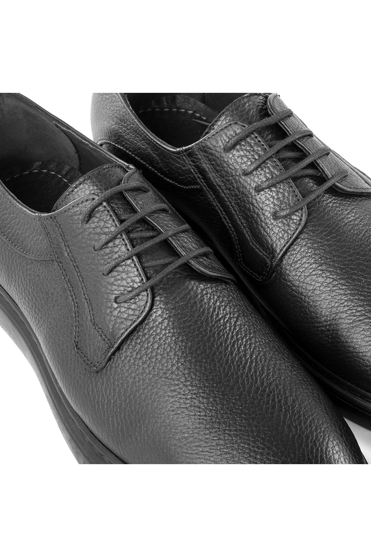 Enkel Hakiki Deri Erkek Günlük Klasik Ayakkabı, Hakiki Deri Klasik Ayakkabı, Derby Klasik - Görsel 4