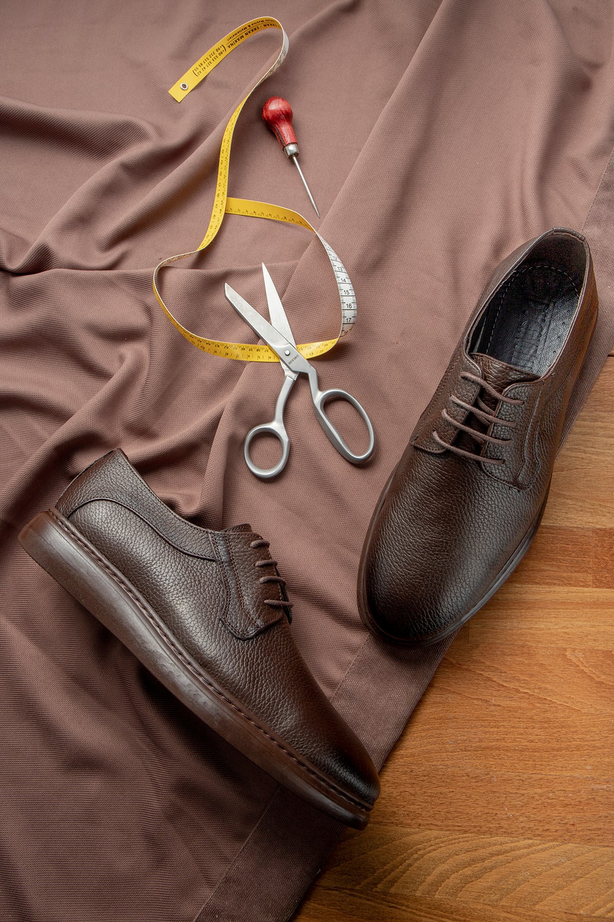 Enkel Hakiki Deri Erkek Günlük Klasik Ayakkabı, Hakiki Deri Klasik Ayakkabı, Derby Klasik - Görsel 5