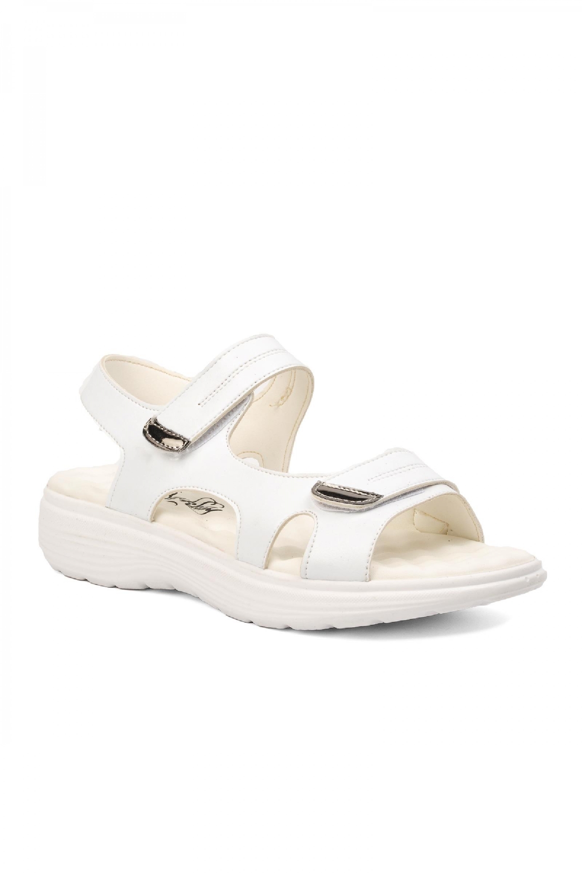 336 Beyaz Kadın Sandalet - Görsel 4