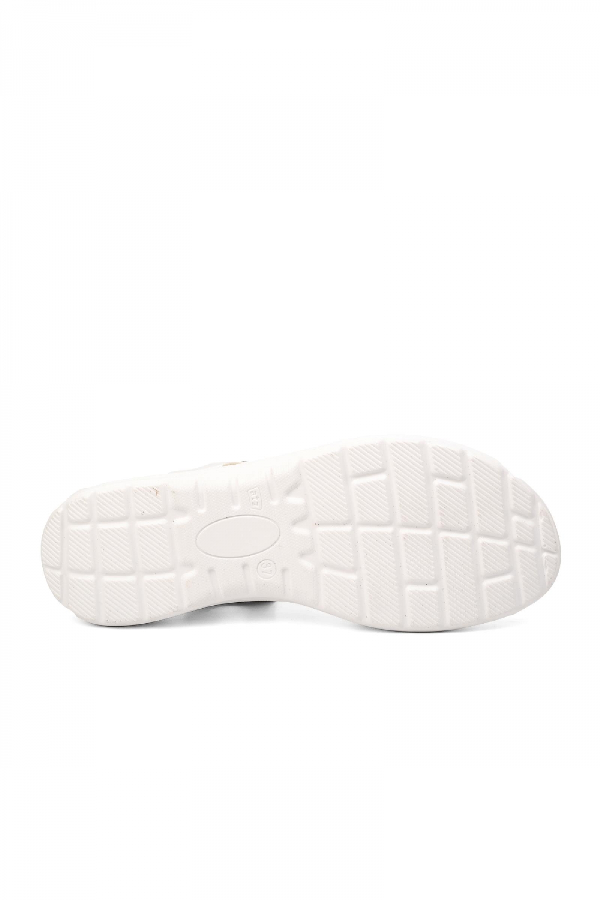 336 Beyaz Kadın Sandalet - Görsel 6