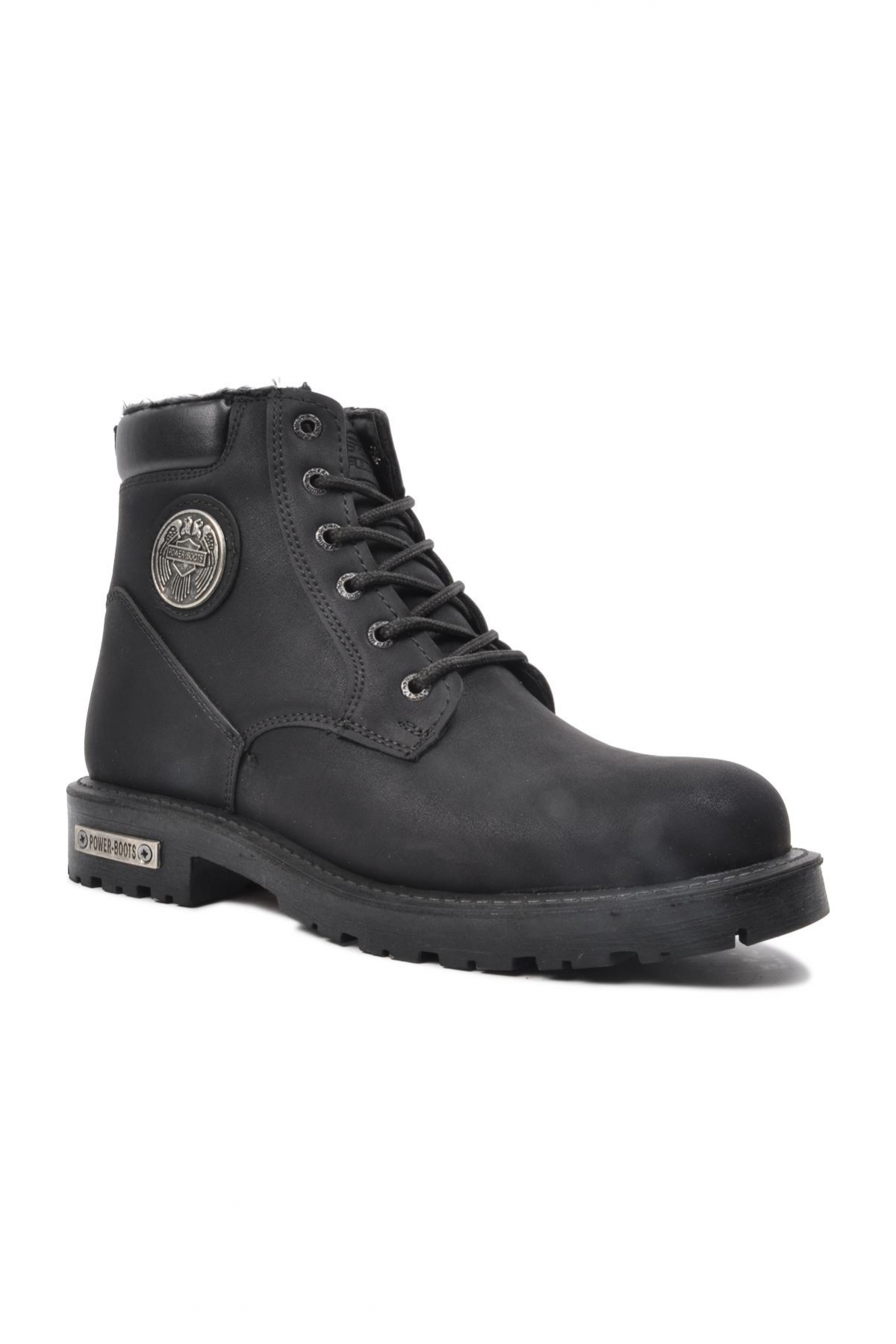 528 Siyah Fermuarlı İçi Kürklü Erkek Bot - Görsel 6