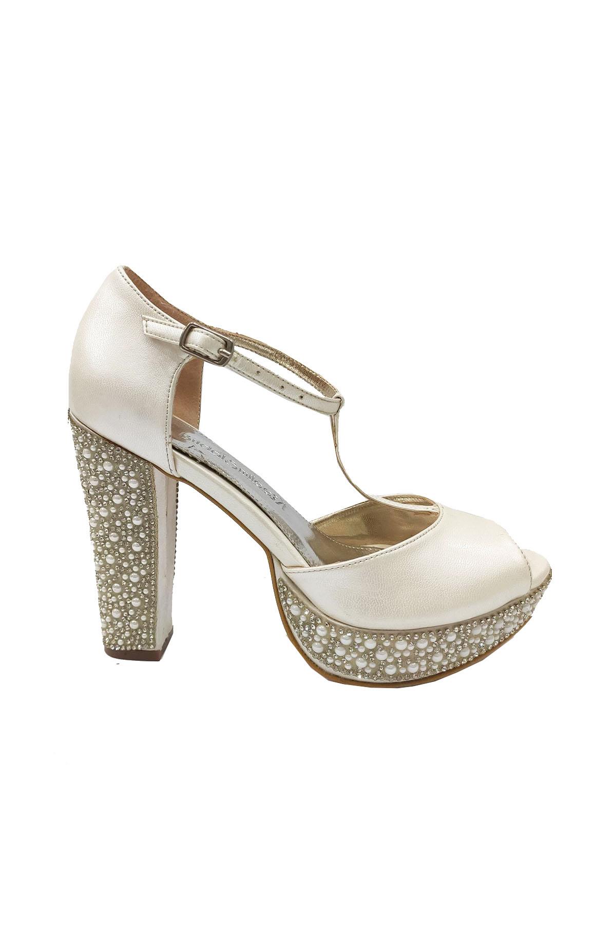 Smilee 4499 Platform Topuklu Kadın Abiye Ayakkabı - Görsel 3