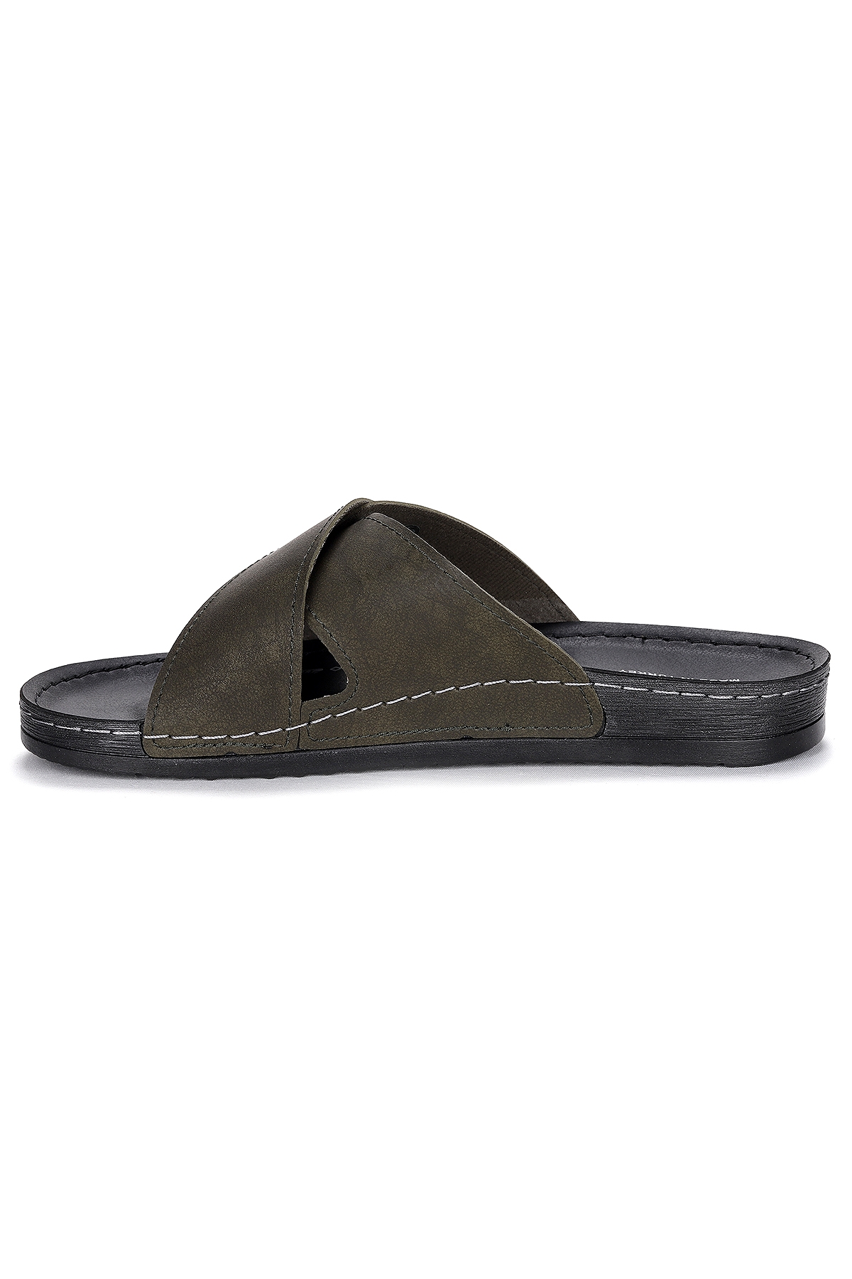 Günlük Kemerli Erkek Terlik Ary 36-486 Yeşil - Görsel 6