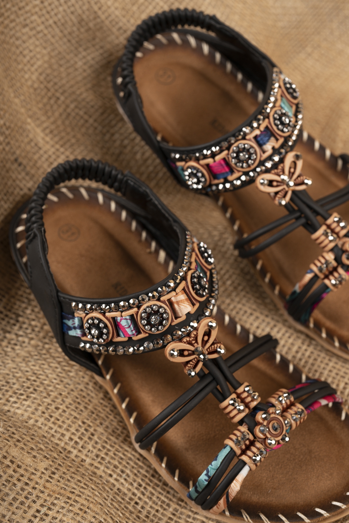 Cindy Anatomik Fashion Taşlı Çocuk Sandalet - Görsel 4