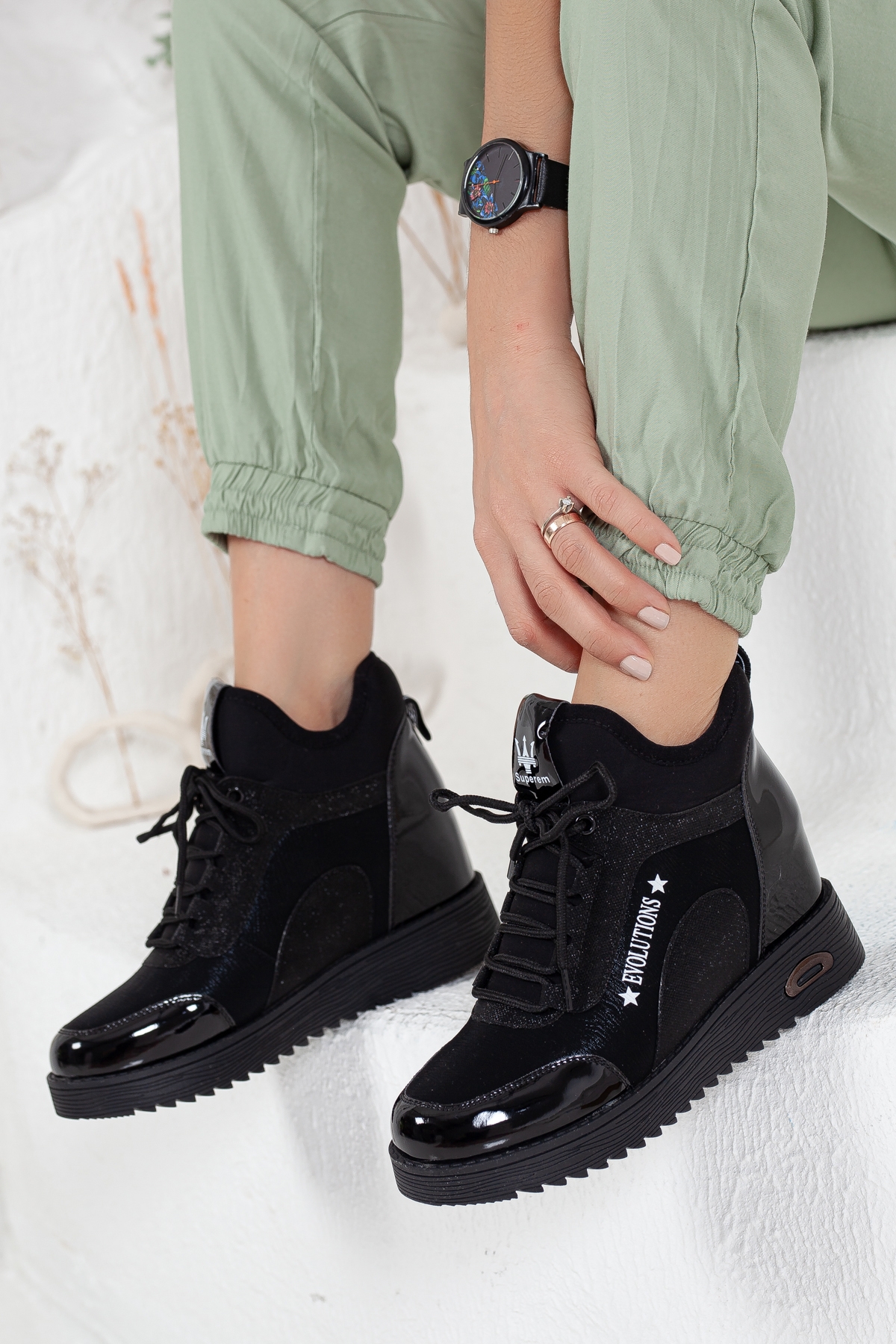 Star Evolutions Bağsız Aqua Dolgu Topuk Kadın Ayakkabı - Görsel 2