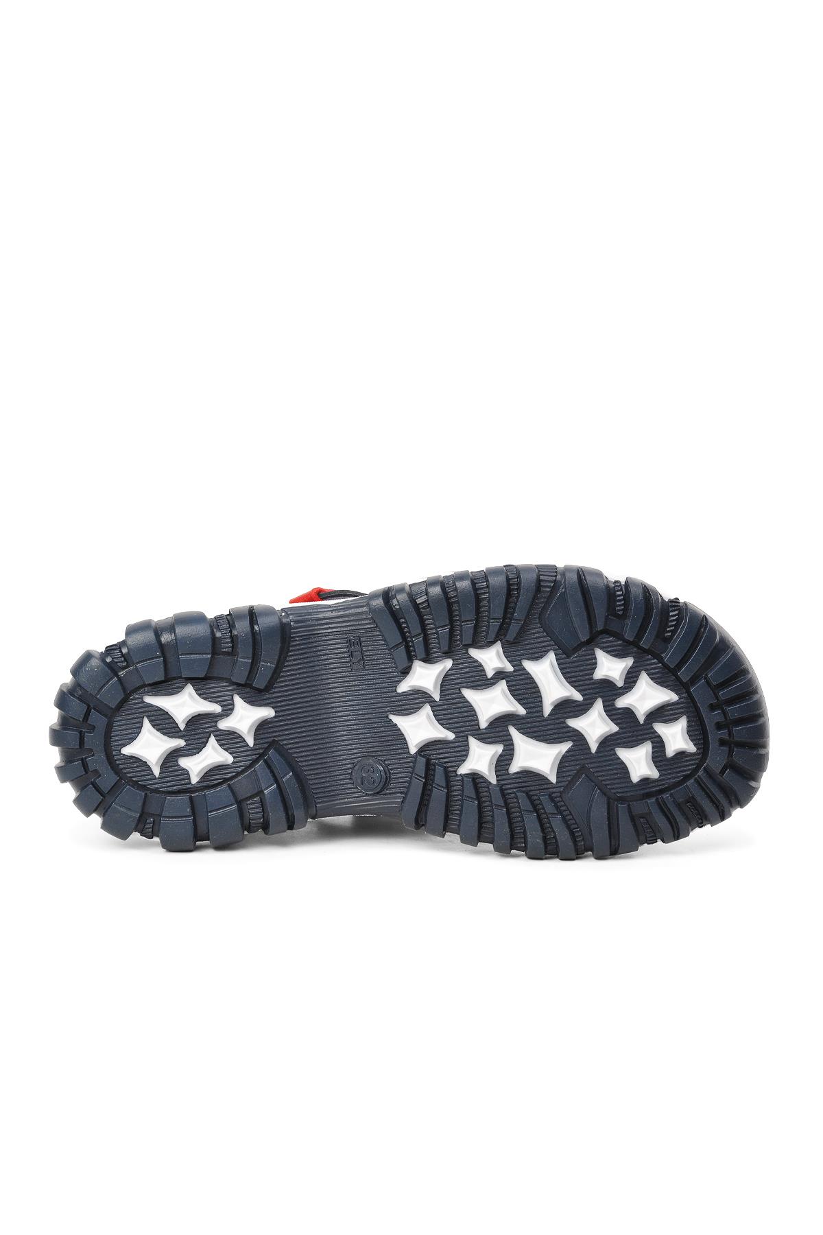 22Y05-F Mavi-Kırmızı Cırtlı Erkek Çocuk Sandalet - Görsel 6