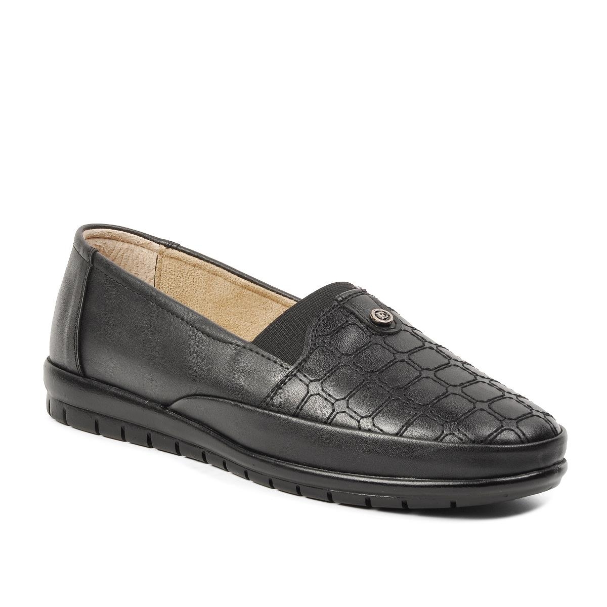 146 Siyah İçi Dışı Hakiki Deri Kadın Günlük Ayakkabı - Görsel 2