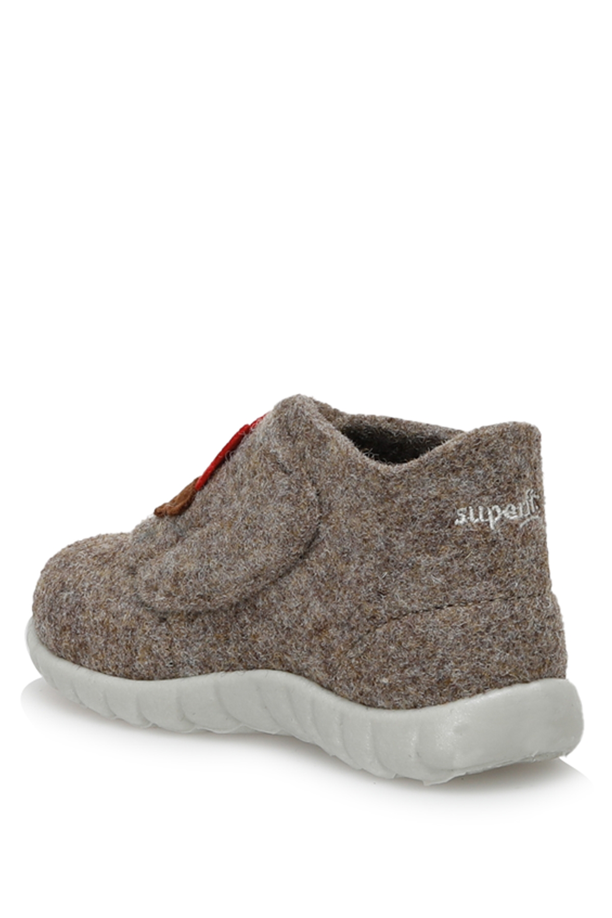 Chaussons Pour Garçon Superfit Happy - Semelle Souple Antidérapante, Feutre De Laine, Fermeture Velcro, Confortables