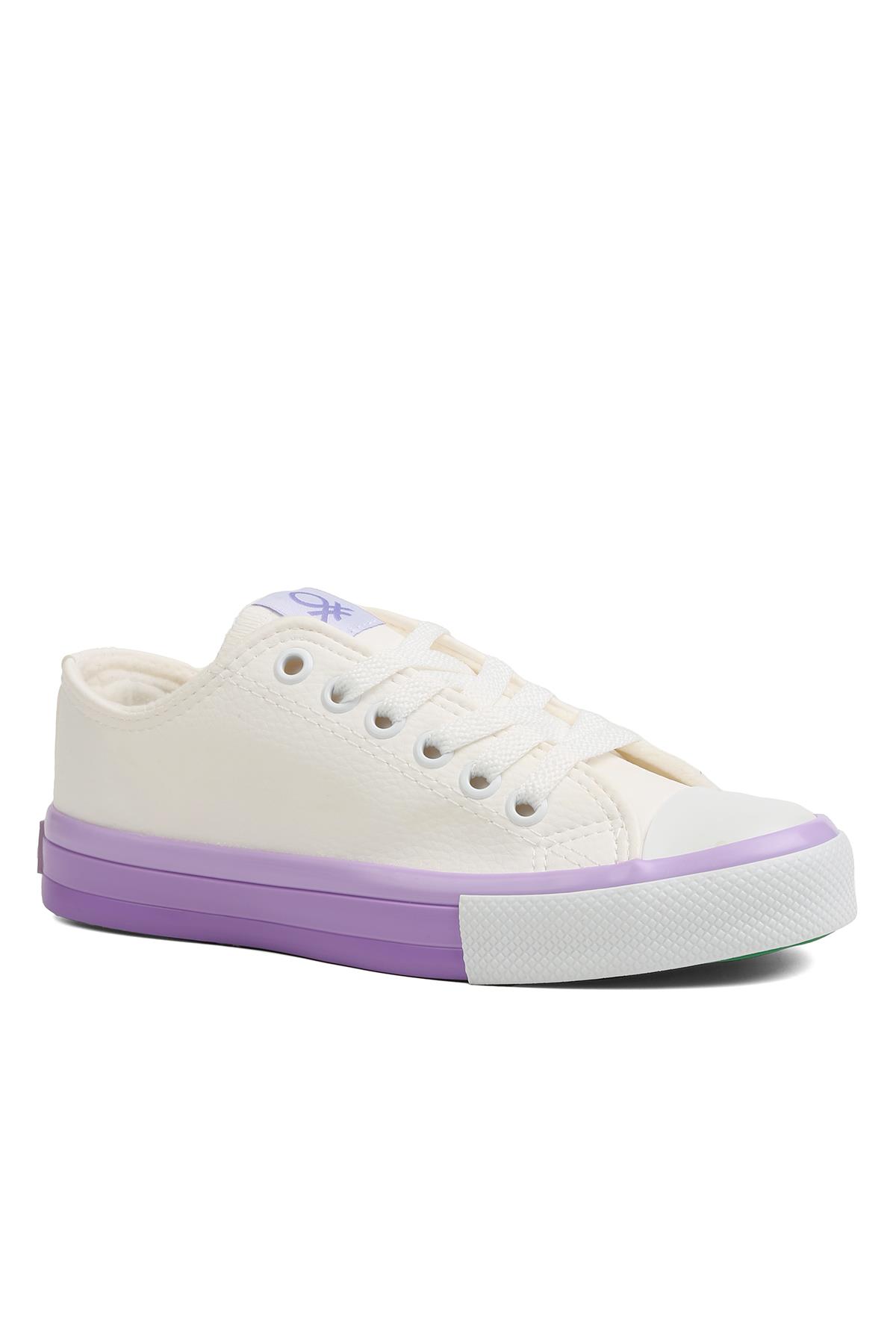 ® | BN-30725 - 3374 Beyaz Lila - Kadın Spor Ayakkabı - Görsel 3