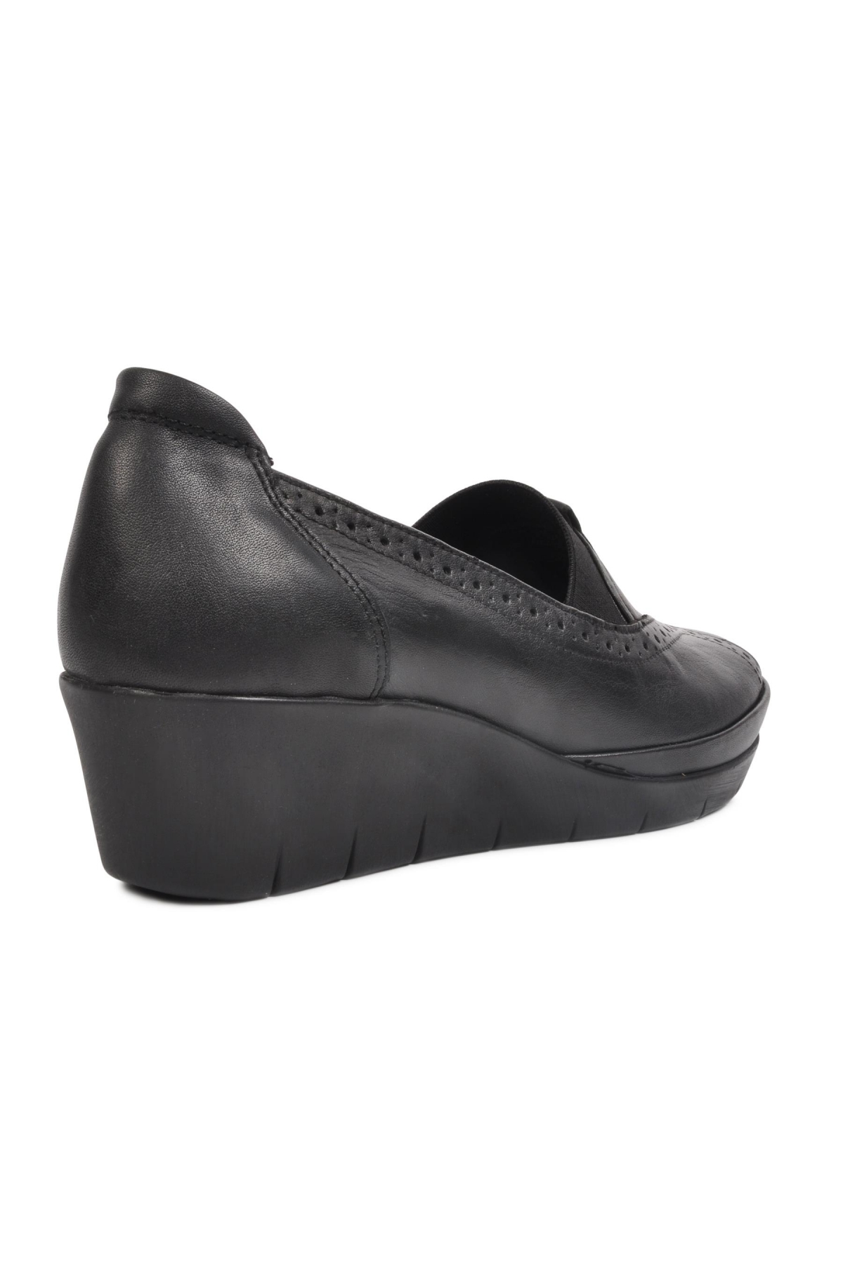 888 Siyah Kadın Hakiki Deri Günlük Ayakkabı - Görsel 4