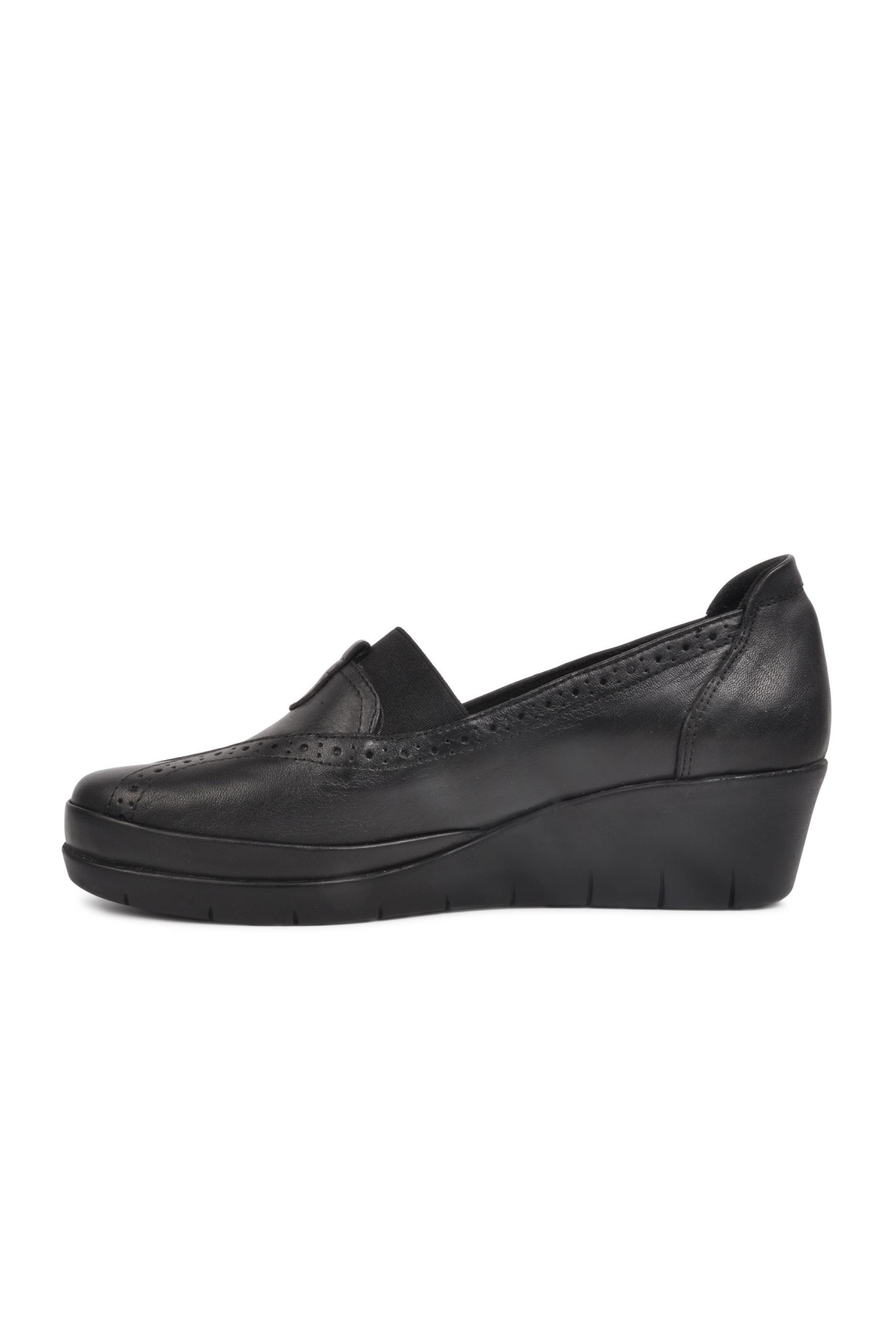 888 Siyah Kadın Hakiki Deri Günlük Ayakkabı - Görsel 5