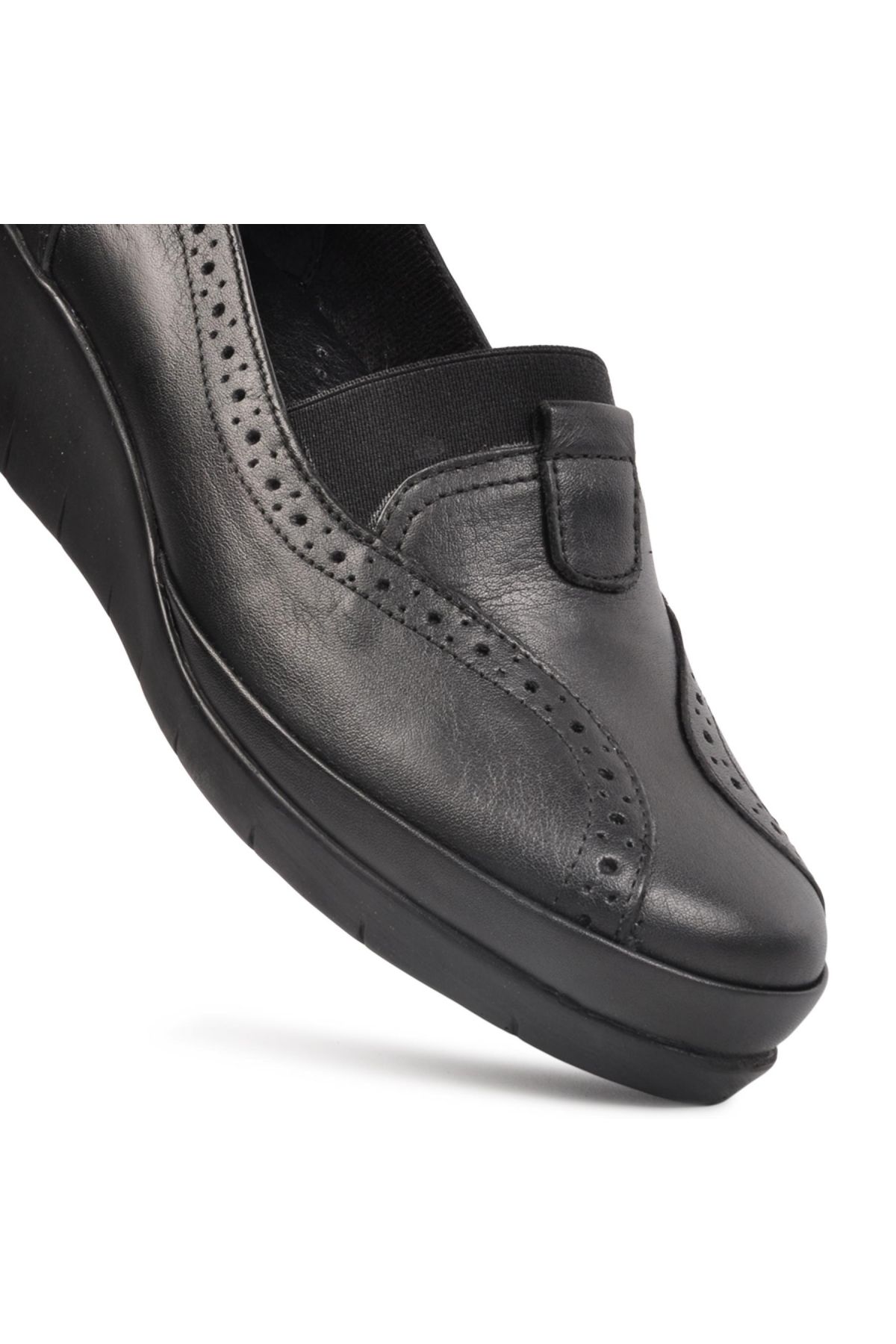 888 Siyah Kadın Hakiki Deri Günlük Ayakkabı - Görsel 7
