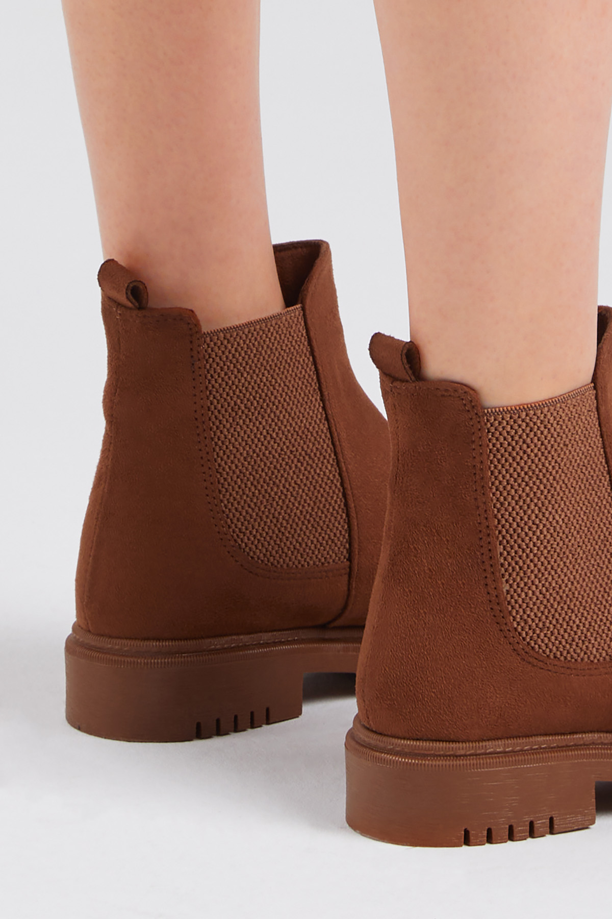 Kadın Taba Süet Lastikli Rahat Kalıp Bot - Görsel 7