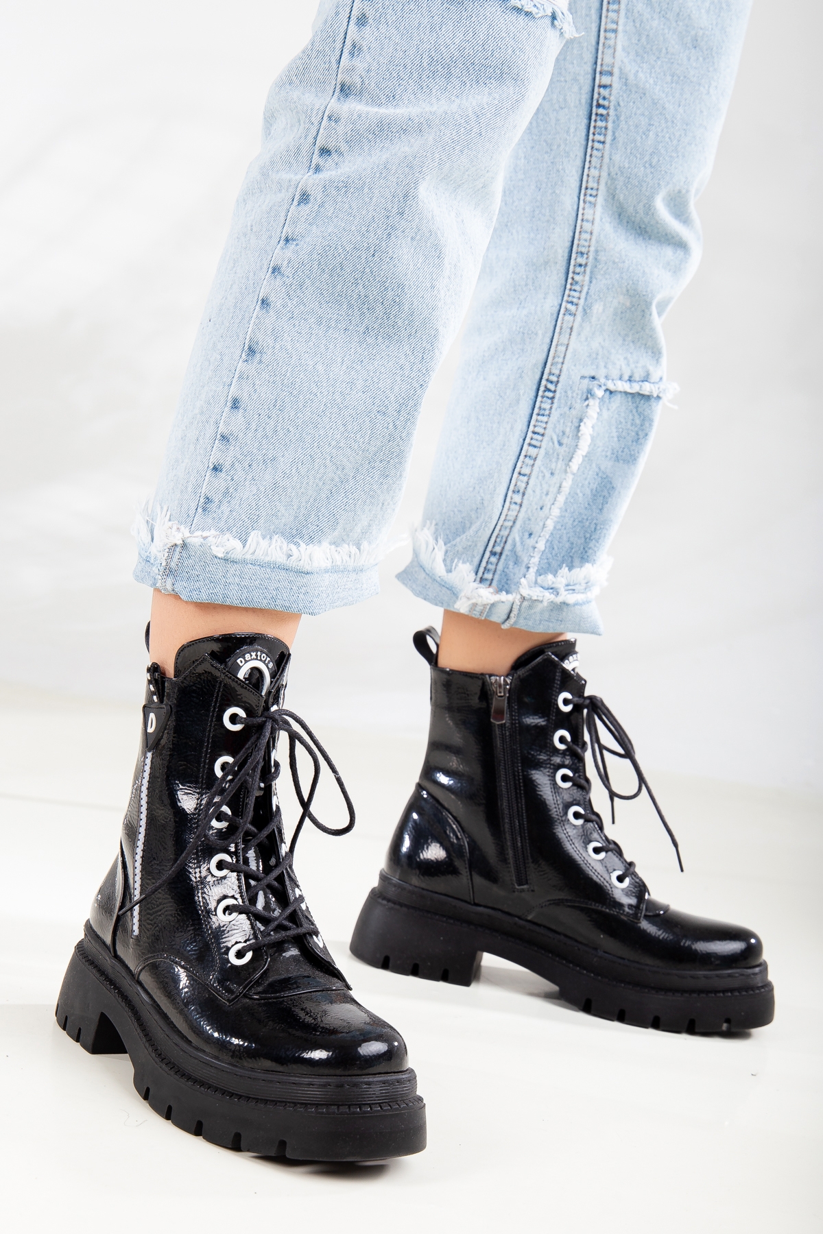 Daxtors Daxtors D900 Garantili Ürün Soğuk Geçirmez Kadın Kışlık Bot_Siyah-Rugan | Flo Siyah - 3. görsel