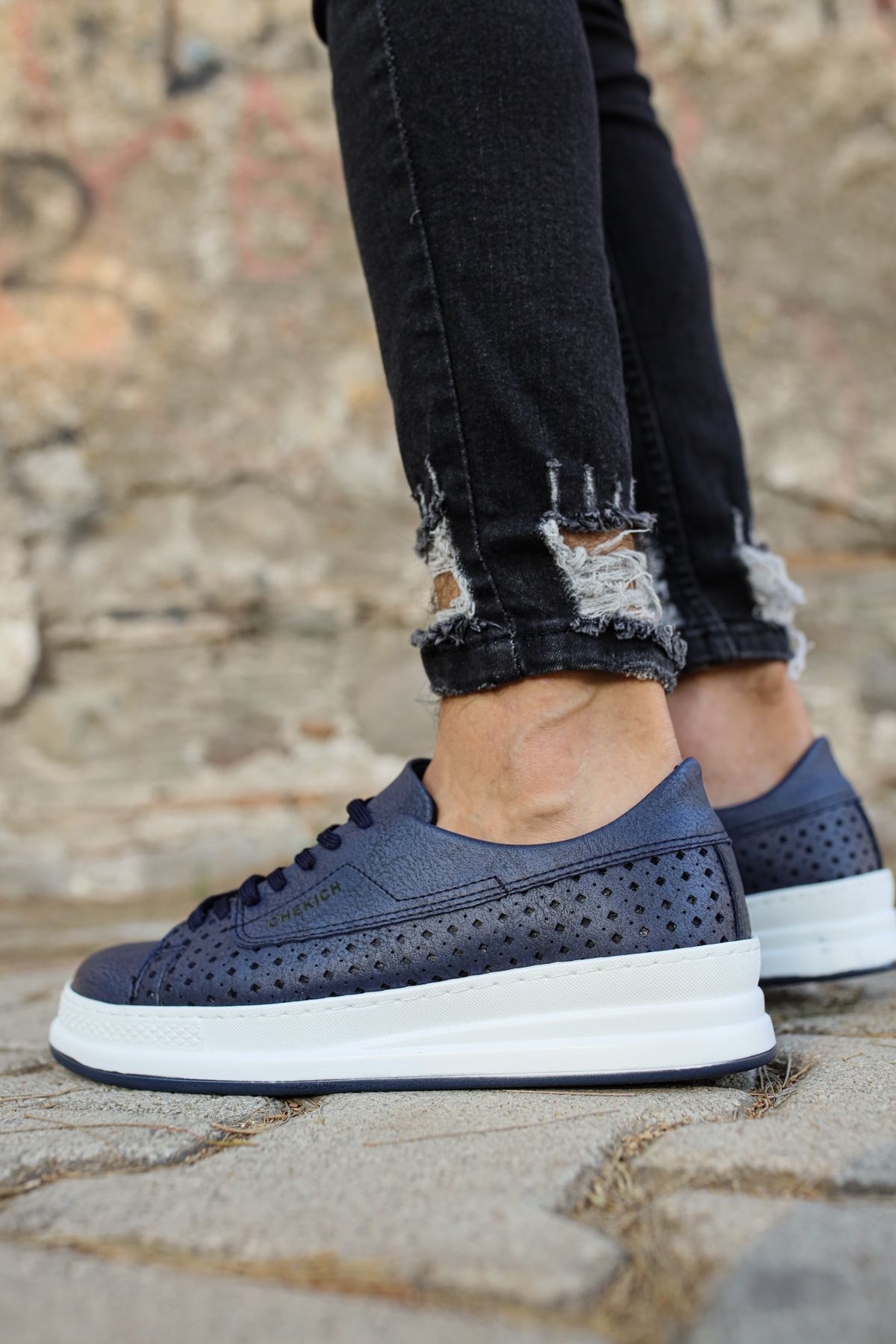 CH043 CBT Cowien Erkek Ayakkabi LACIVERT - Görsel 3